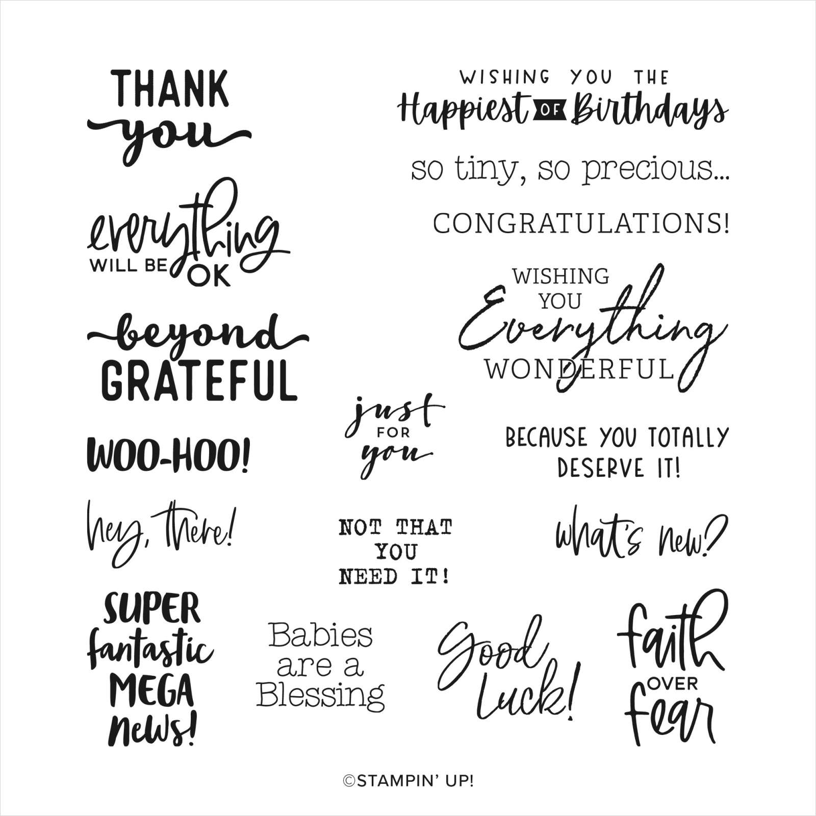 CHARMING SENTIMENTS PHOTOPOLYMER STAMP SET (ENGLISH)
