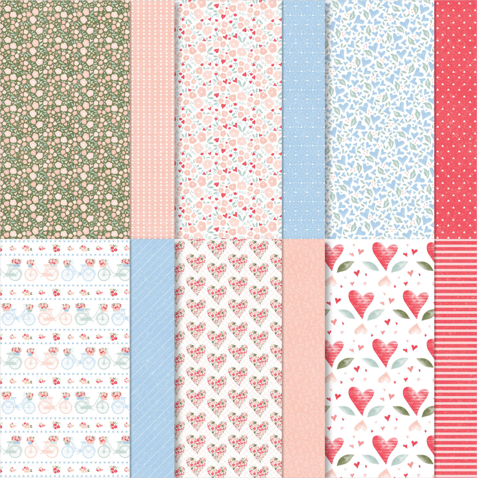 COUNTRY FLORAL LANE 12" X 12" (30.5 X 30.5 CM) DESIGNER SERIES PAPER