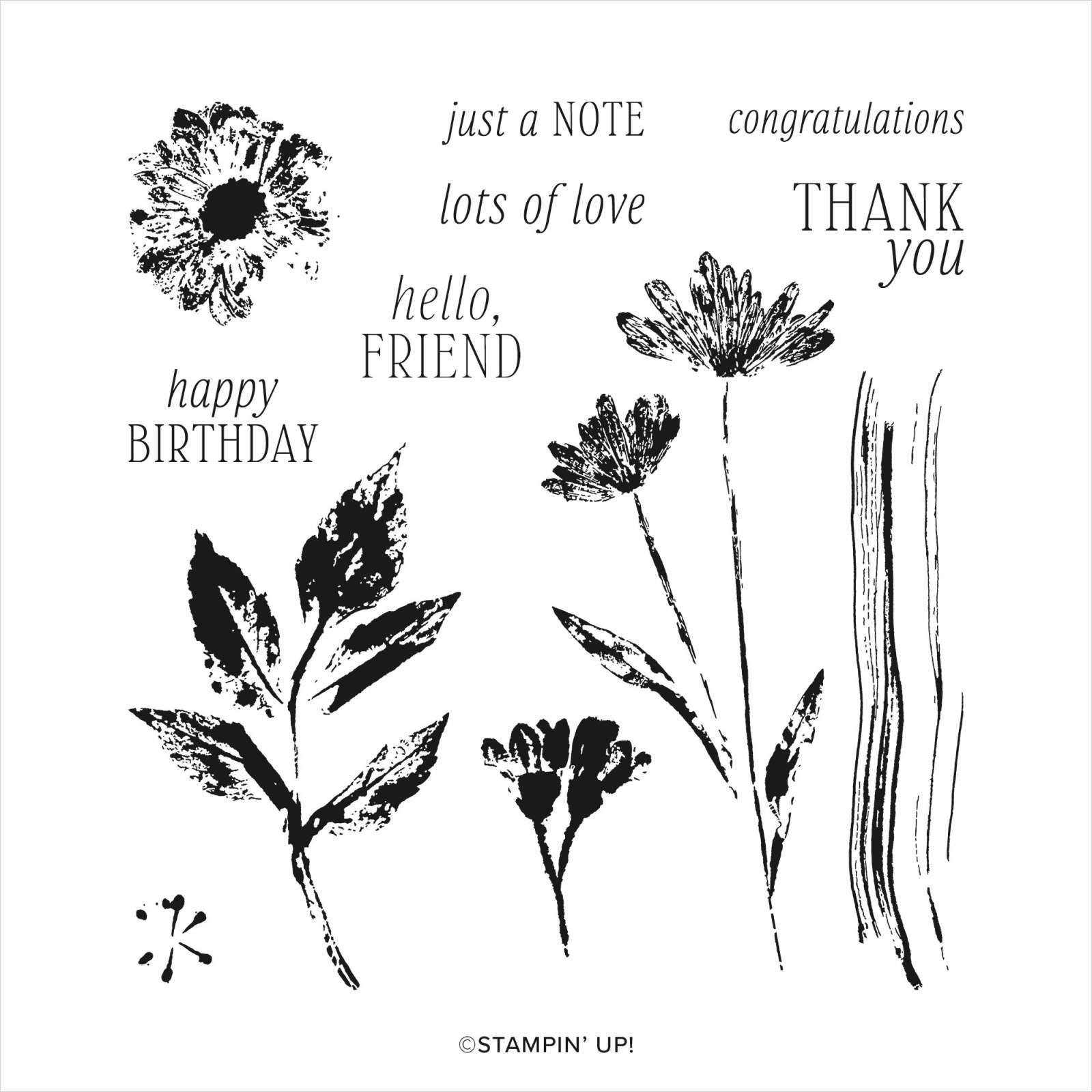 INKED & TILED CLING STAMP SET (ENGLISH)