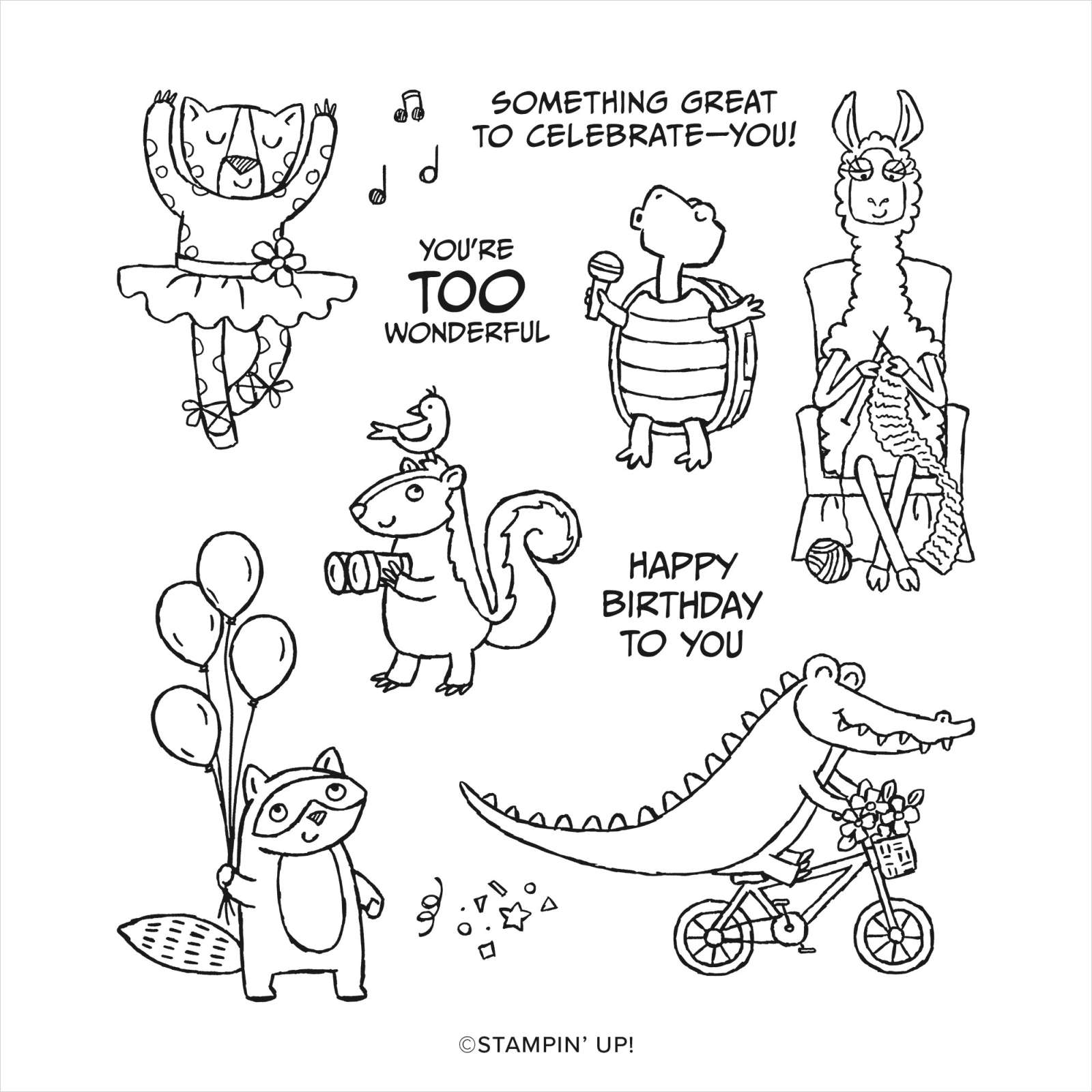 ZANY ZOO CLING STAMP SET (ENGLISH)