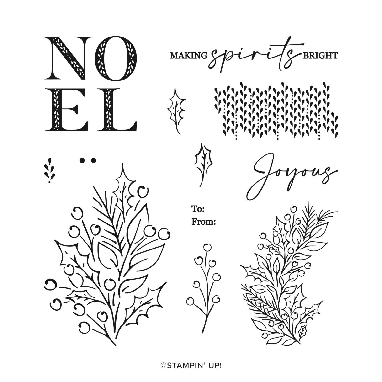 JOY OF NOEL PHOTOPOLYMER STAMP SET (ENGLISH)