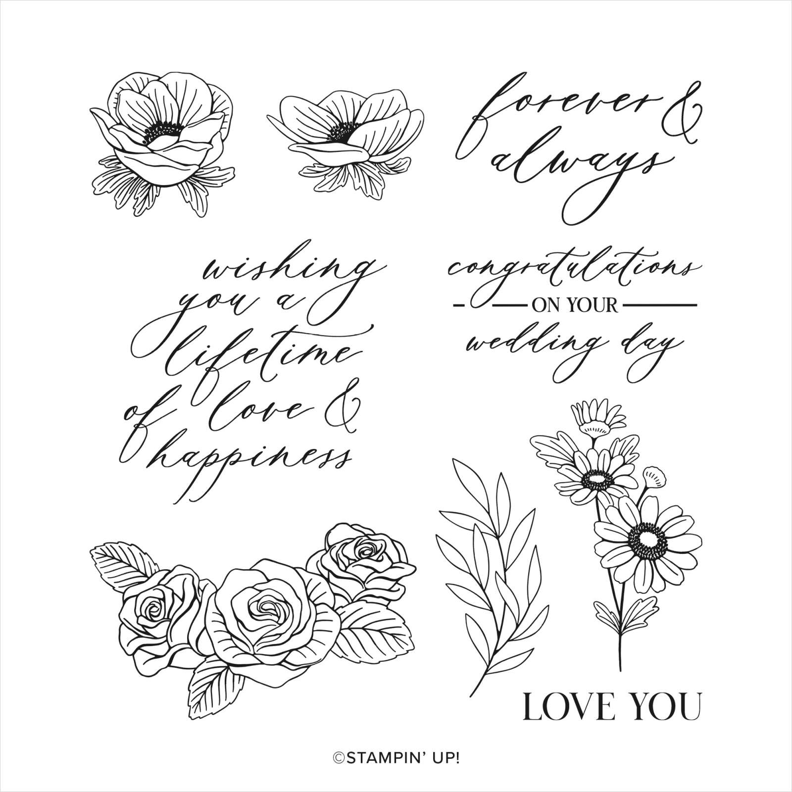 LIFETIME OF LOVE CLING STAMP SET (ENGLISH)