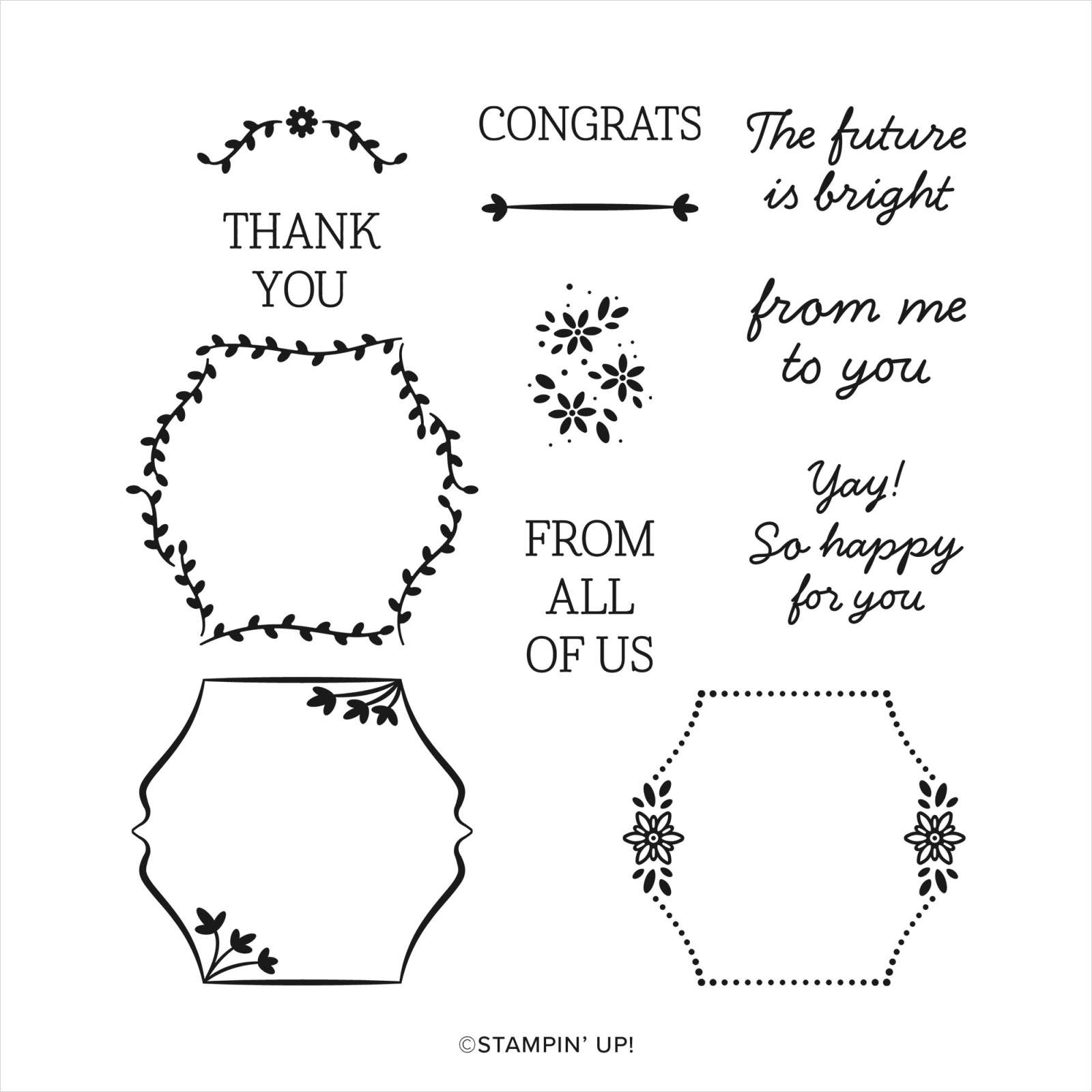 BRIGHT BORDERS PHOTOPOLYMER STAMP SET (ENGLISH)