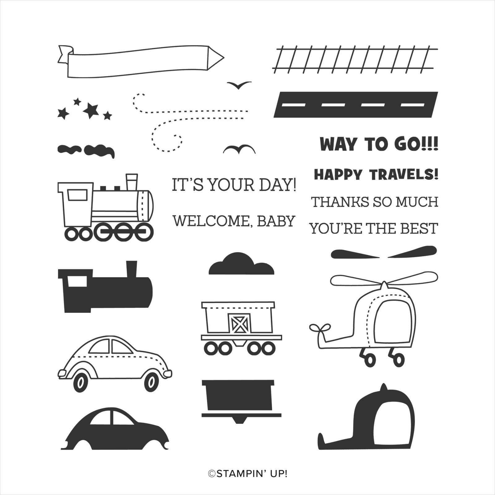 MOVING ALONG PHOTOPOLYMER STAMP SET (EN)