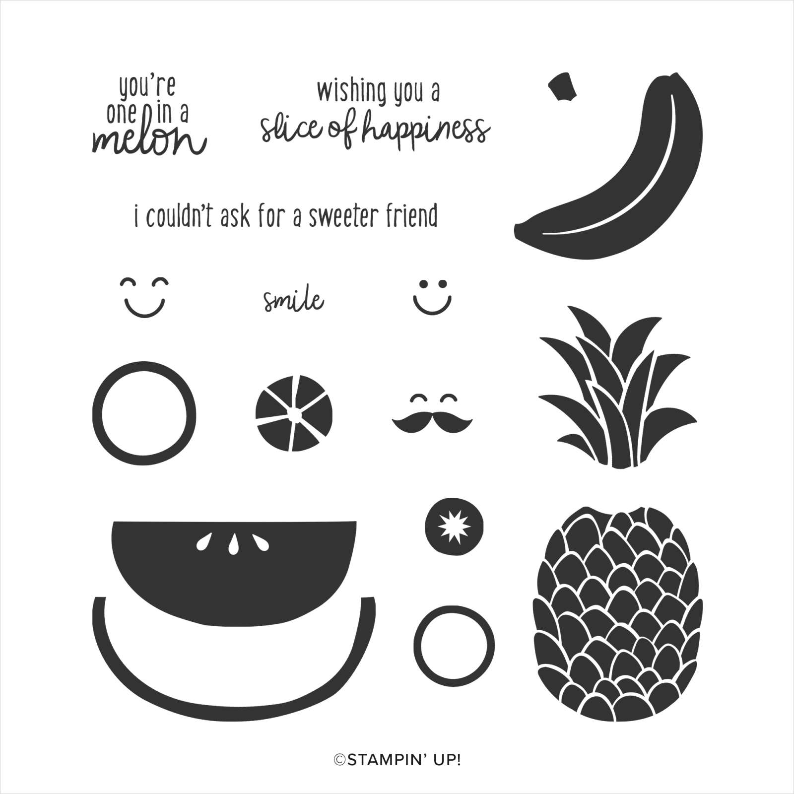 CUTE FRUIT PHOTOPOLYMER STAMP SET