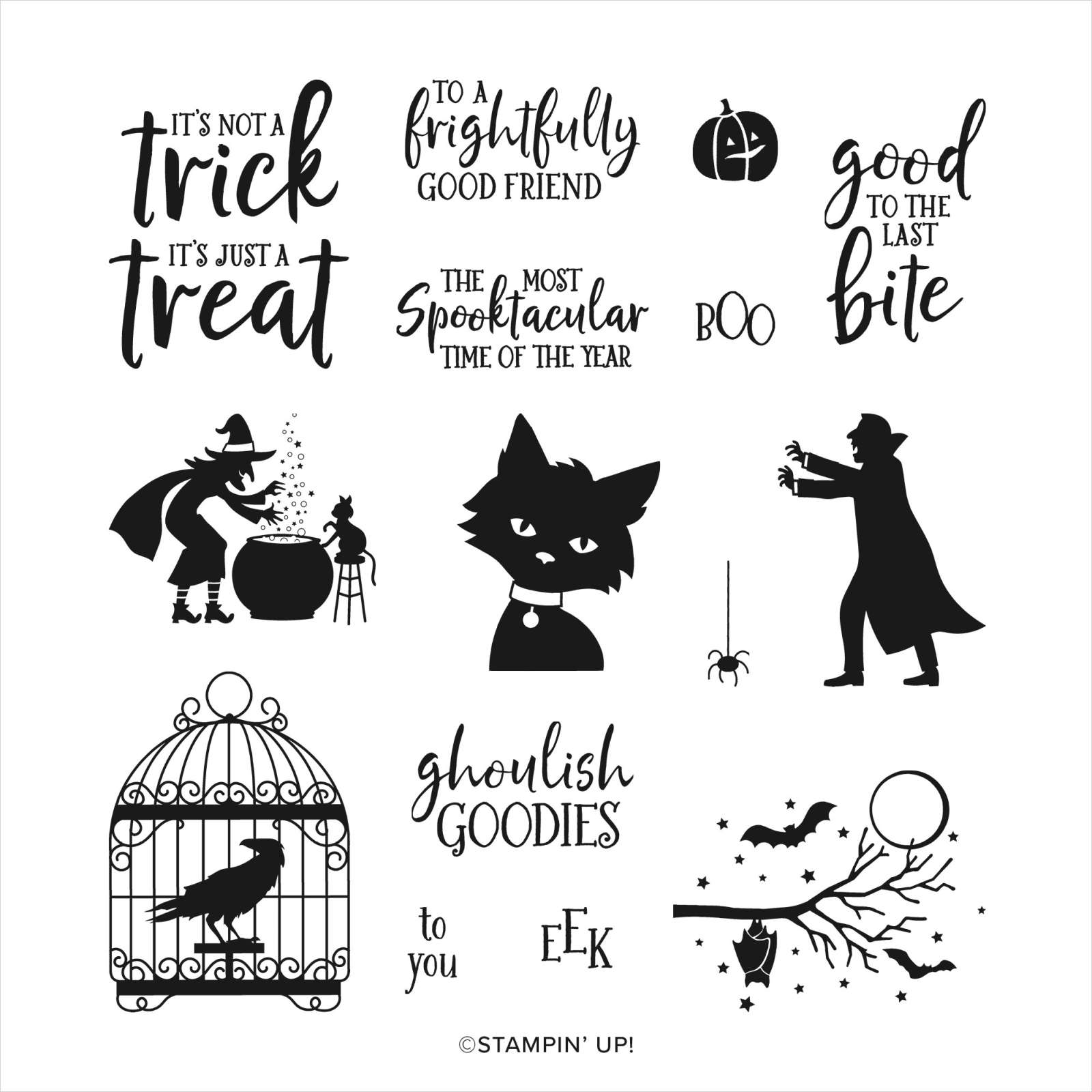 GHOULISH GOODIES CLING STAMP SET