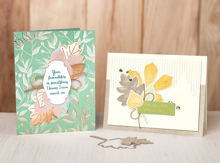Card samples created with the Love of Leaves Bundle.