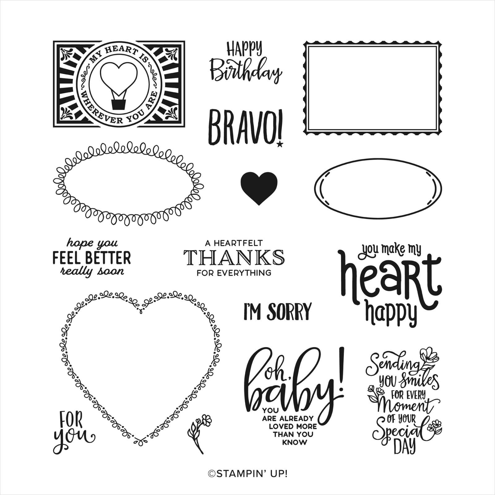 PUNCH PARTY HOST PHOTOPOLYMER STAMP SET