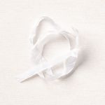 WHITE 1/4&quo; (6.4 MM) CRINKLED SEAM BINDING RIBBON