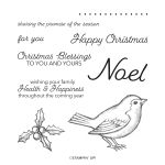 HAPPY HOLLY-DAYS CLING STAMP SET (ENGLISH)