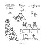 COFFEE WITH FRIENDS CLING STAMP SET (ENGLISH)