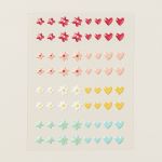 ADHESIVE-BACKED HEARTS & FLOWERS