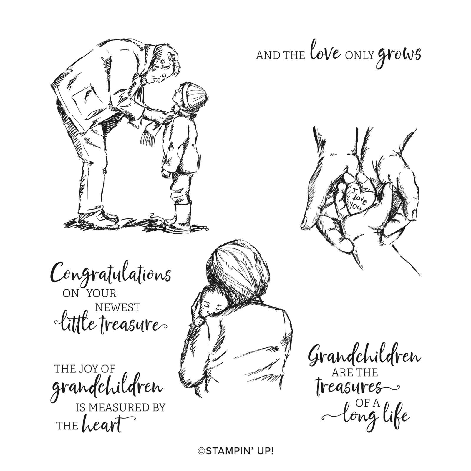 Stampin Up Treasures Of Life Cling Stamp Set