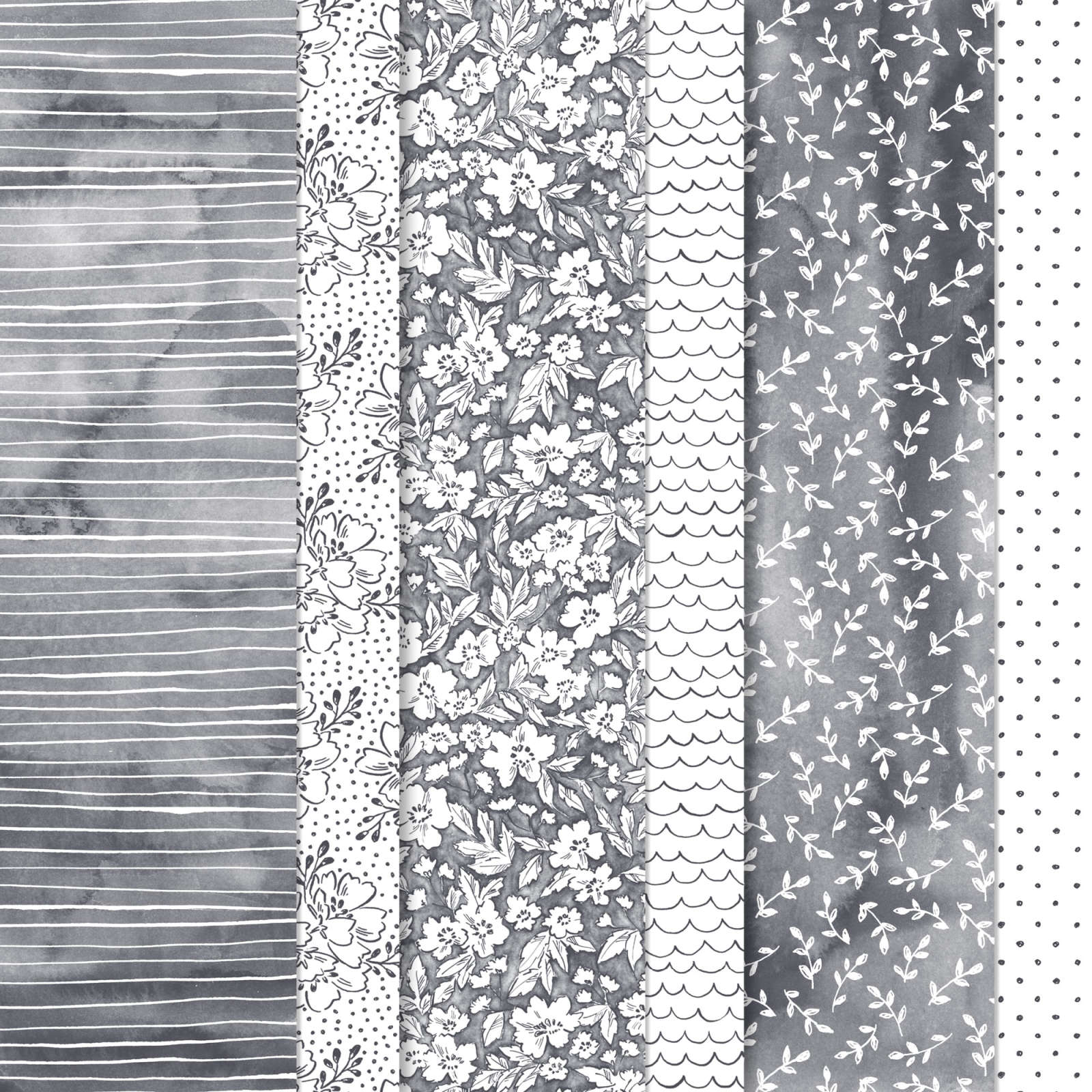 papier de la série design 12&quot; x 12&quot; (30,5 x 30,5 cm) lavis en gris