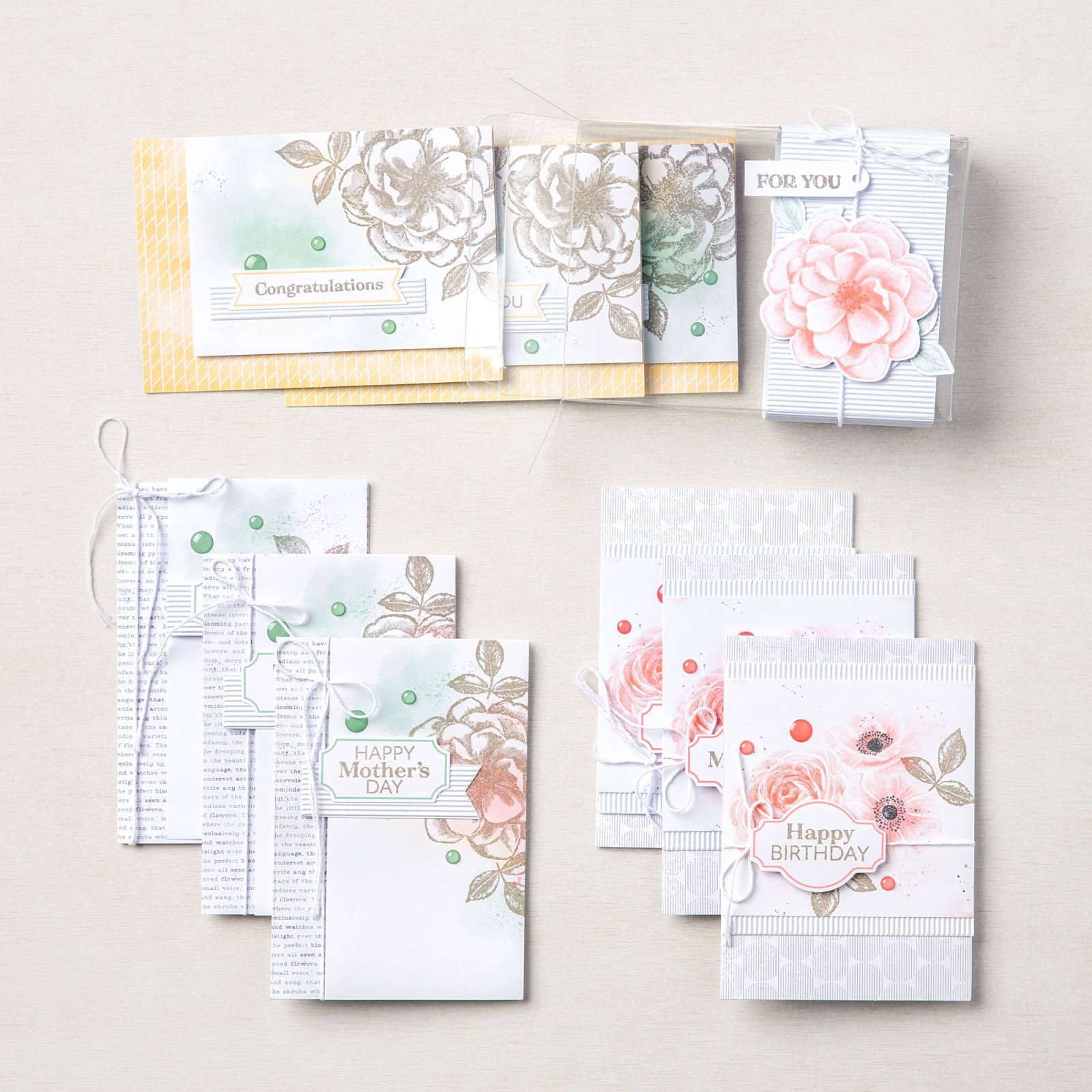 sentimental rose card kit (english)