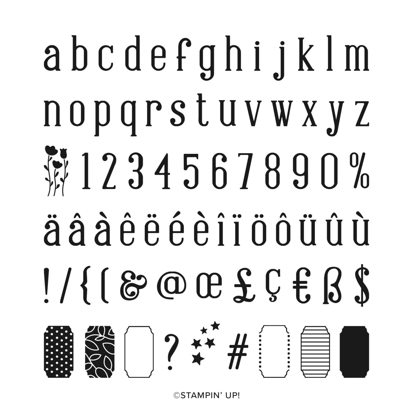 Stampin' UP! Defining Alphabet Stamp Set (Double Sided)