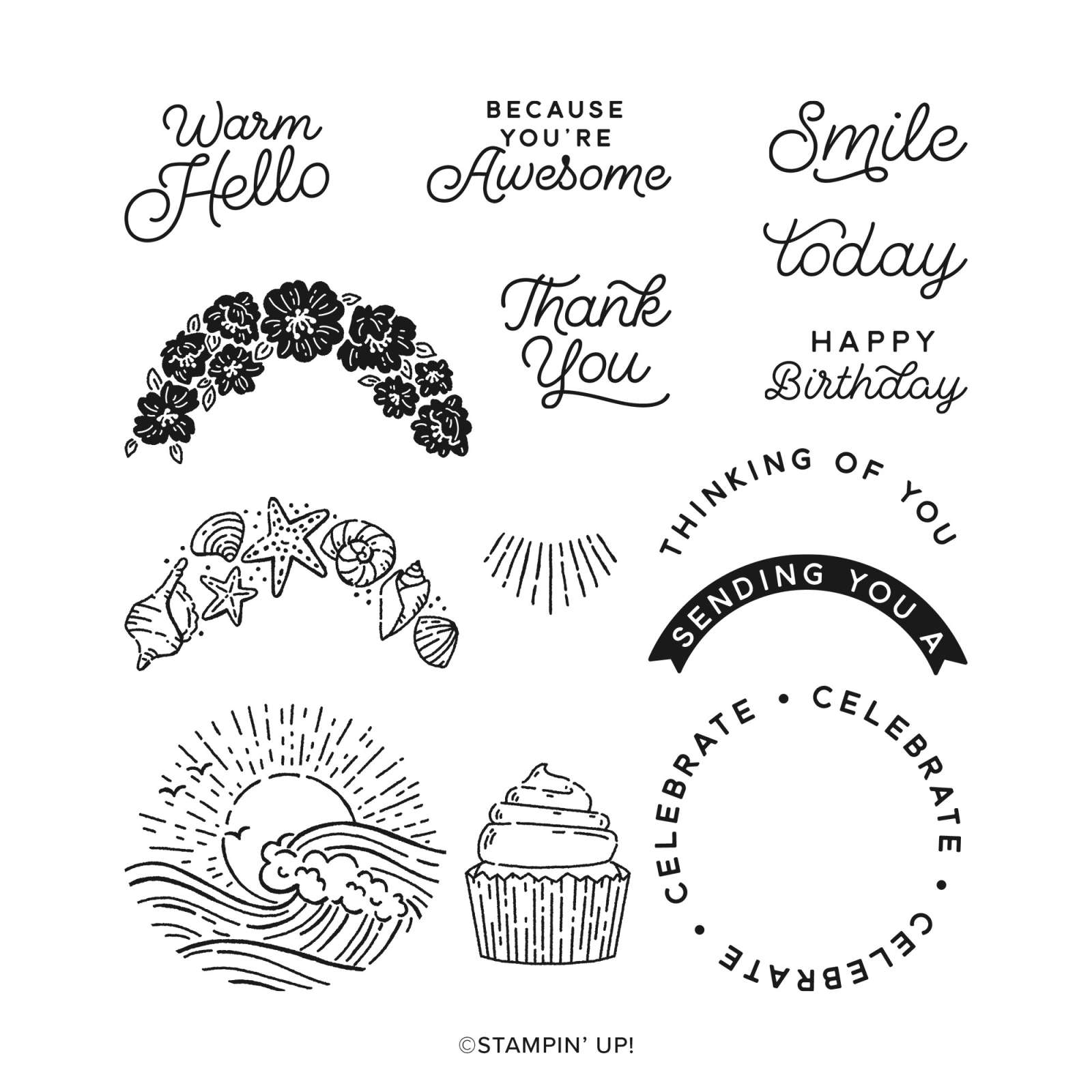 Set De Tampons Circle Sayings De Stampin Up