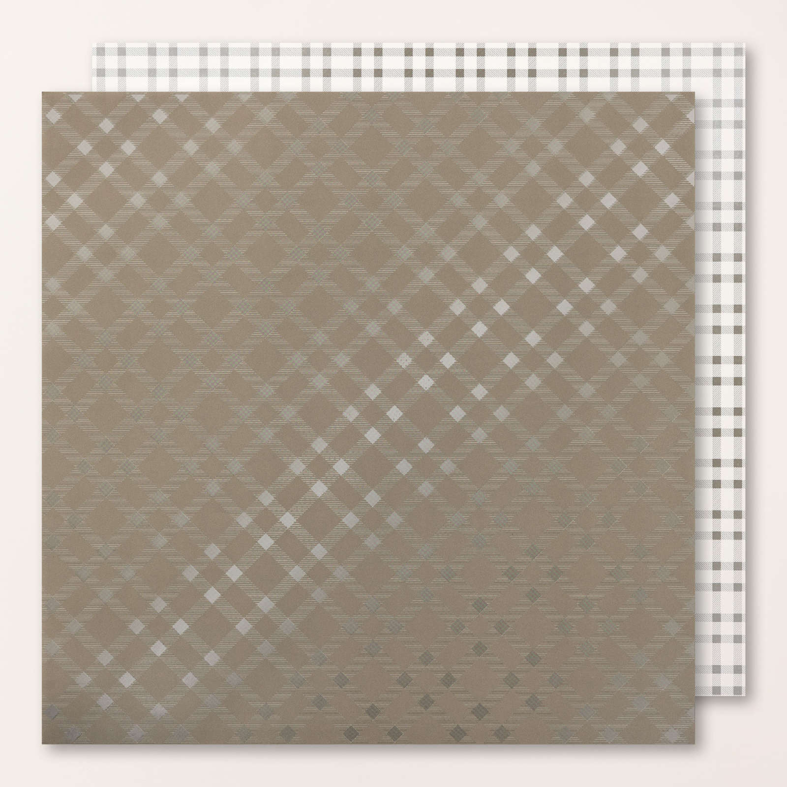 BESONDERES DESIGNERPAPIER 12" X 12" (30,5 X 30,5 CM) KARO-GLANZ