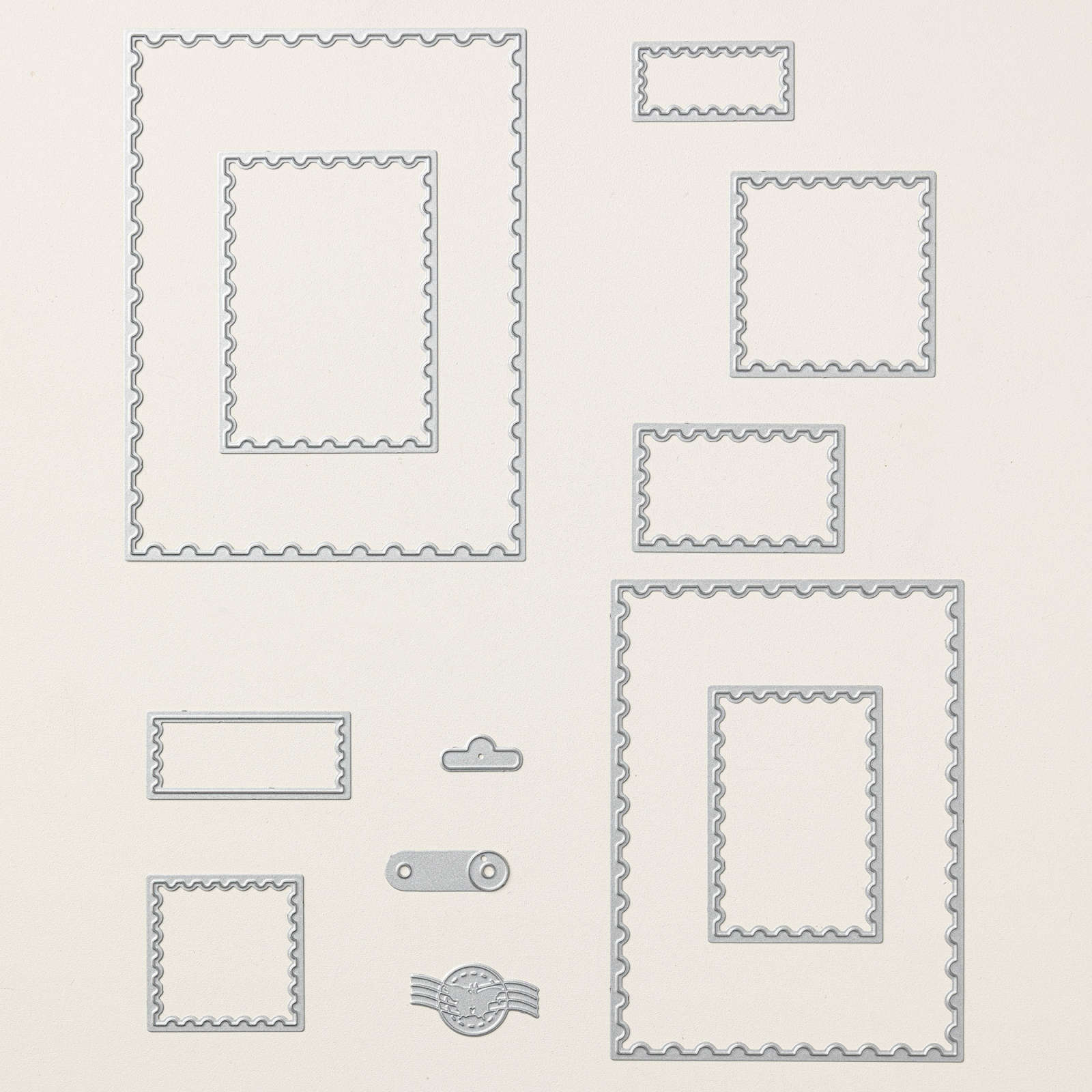 ラスト♡未使用　大人気切手型ダイセットPOSTAGE DIESスタンピンアップ Perennial Postage Dies by Stampin' Up!