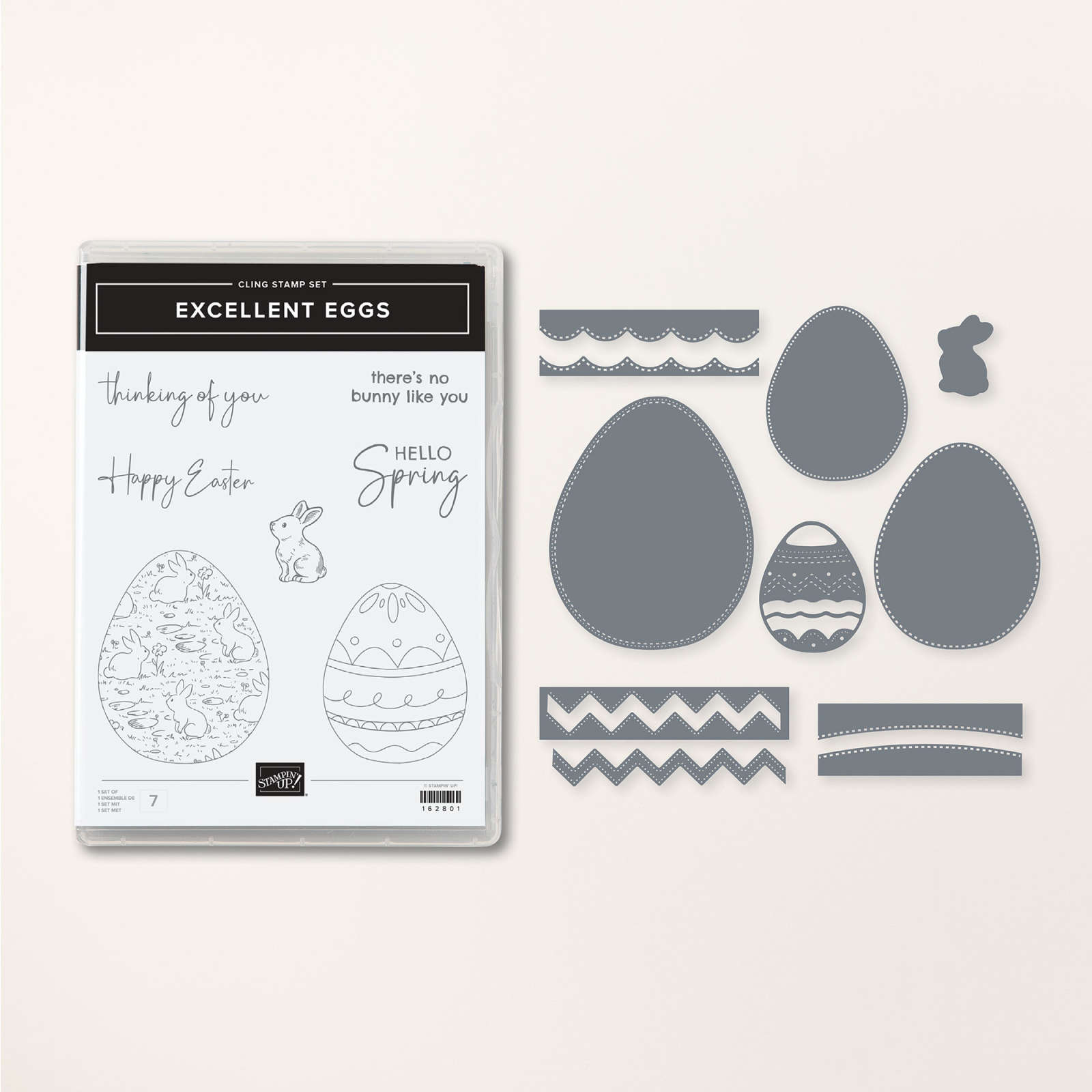 Deluxe Egg Carton Stamp Set - 5 Stamps plus hangtags - Elegant