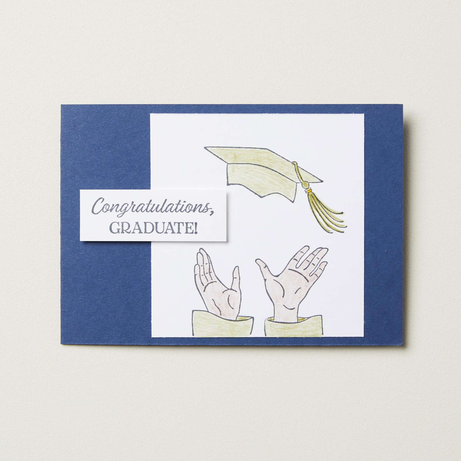 CAP & GOWN CLING STAMP SET (ENGLISH)