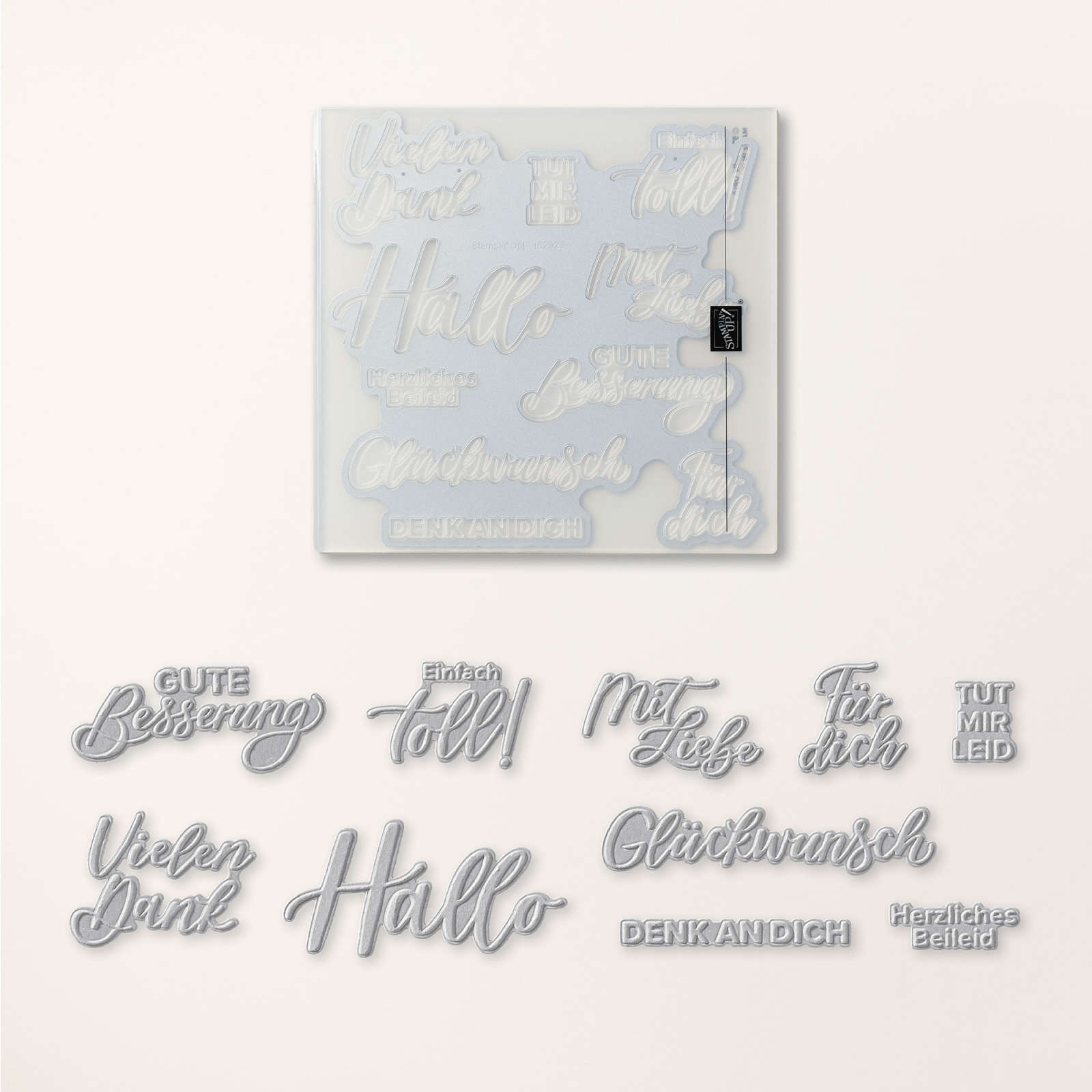 HYBRID-PRÄGEFORM AUFMERKSAME WORTE (DEUTSCH)