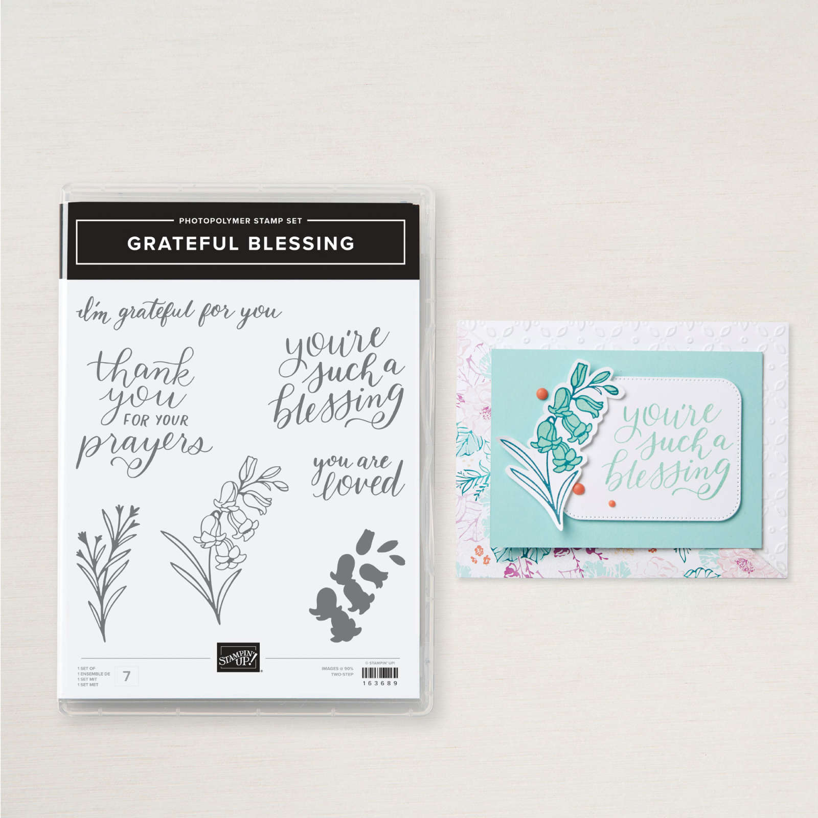 GRATEFUL BLESSING PHOTOPOLYMER STAMP SET (ENGLISH)