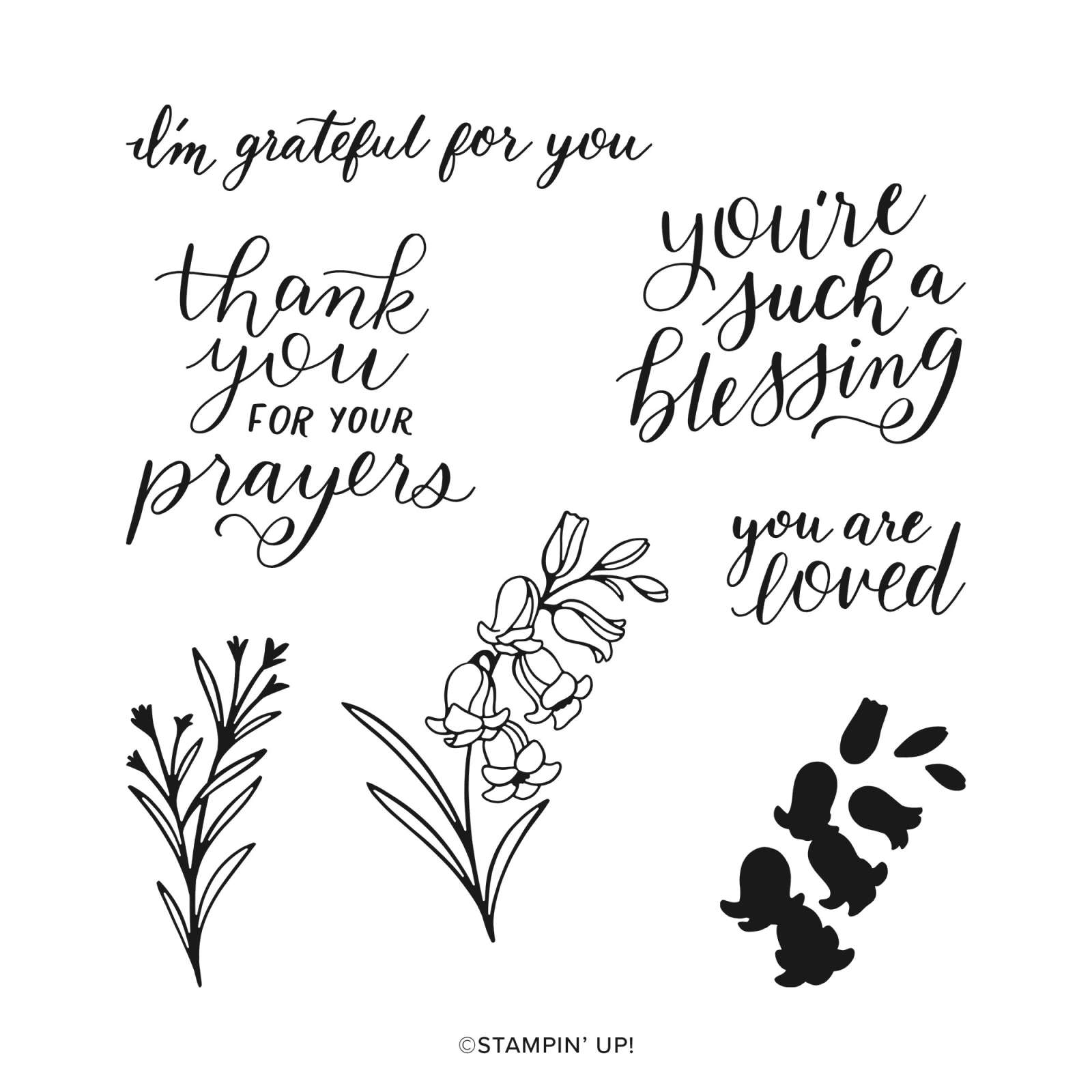 GRATEFUL BLESSING PHOTOPOLYMER STAMP SET (ENGLISH)