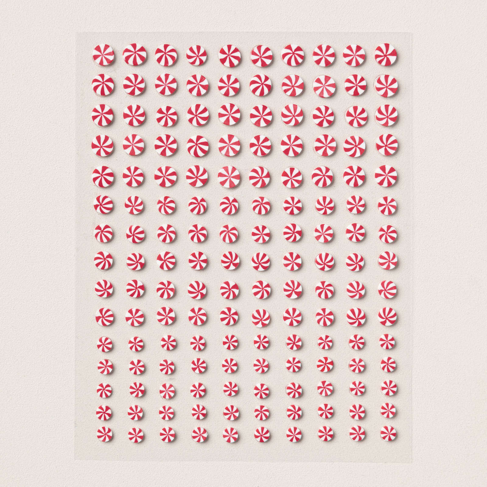 REAL RED & WHITE ADHESIVE-BACKED PEPPERMINTS