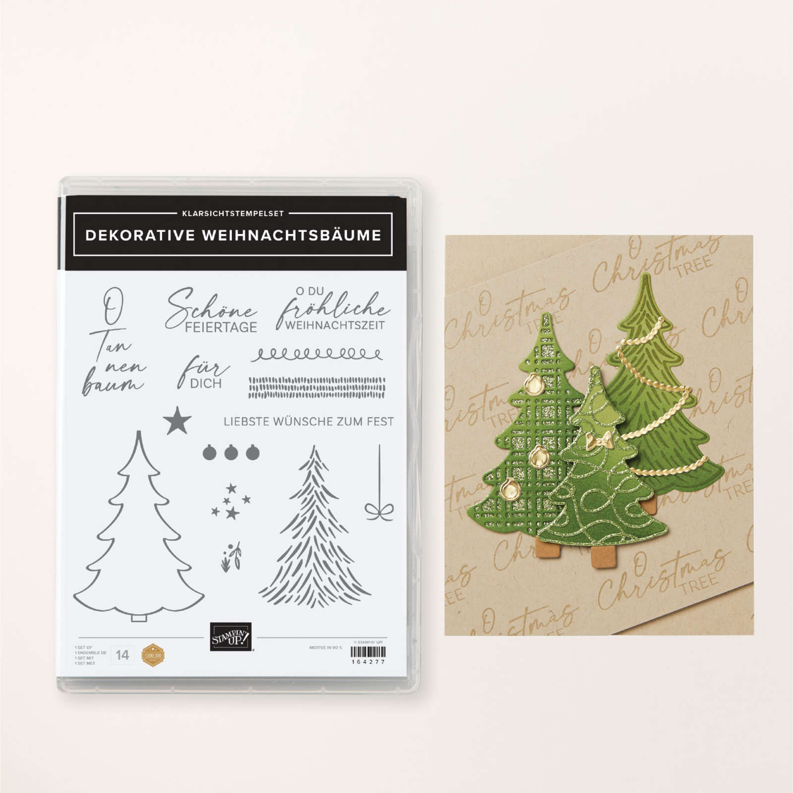 STEMPELSET KLARSICHT DEKORATIVE WEIHNACHTSBÄUME (DEUTSCH)