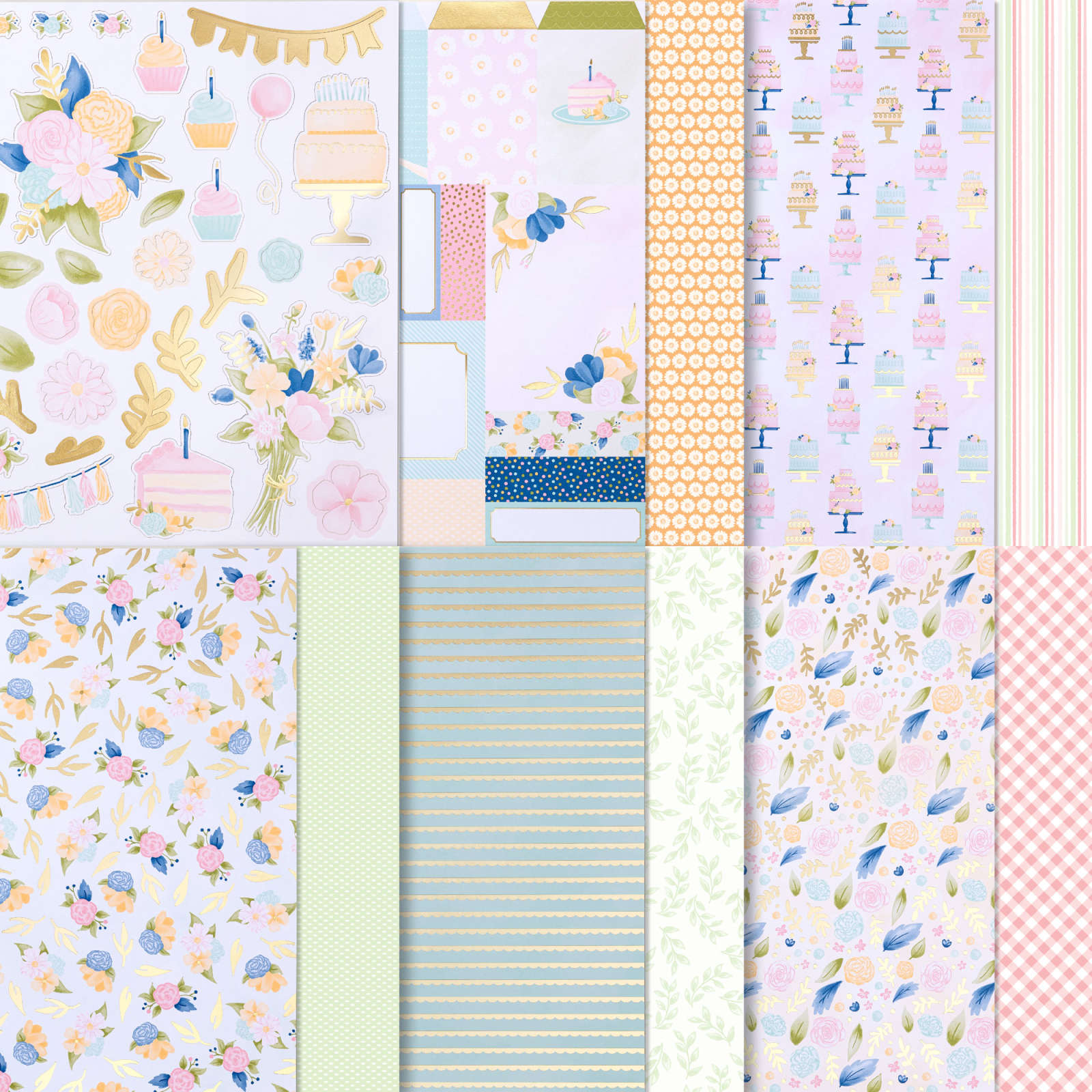 WILDFLOWER BIRTHDAY 12" X 12" (30.5 X 30.5 CM) SPECIALTY DESIGNER SERIES PAPER