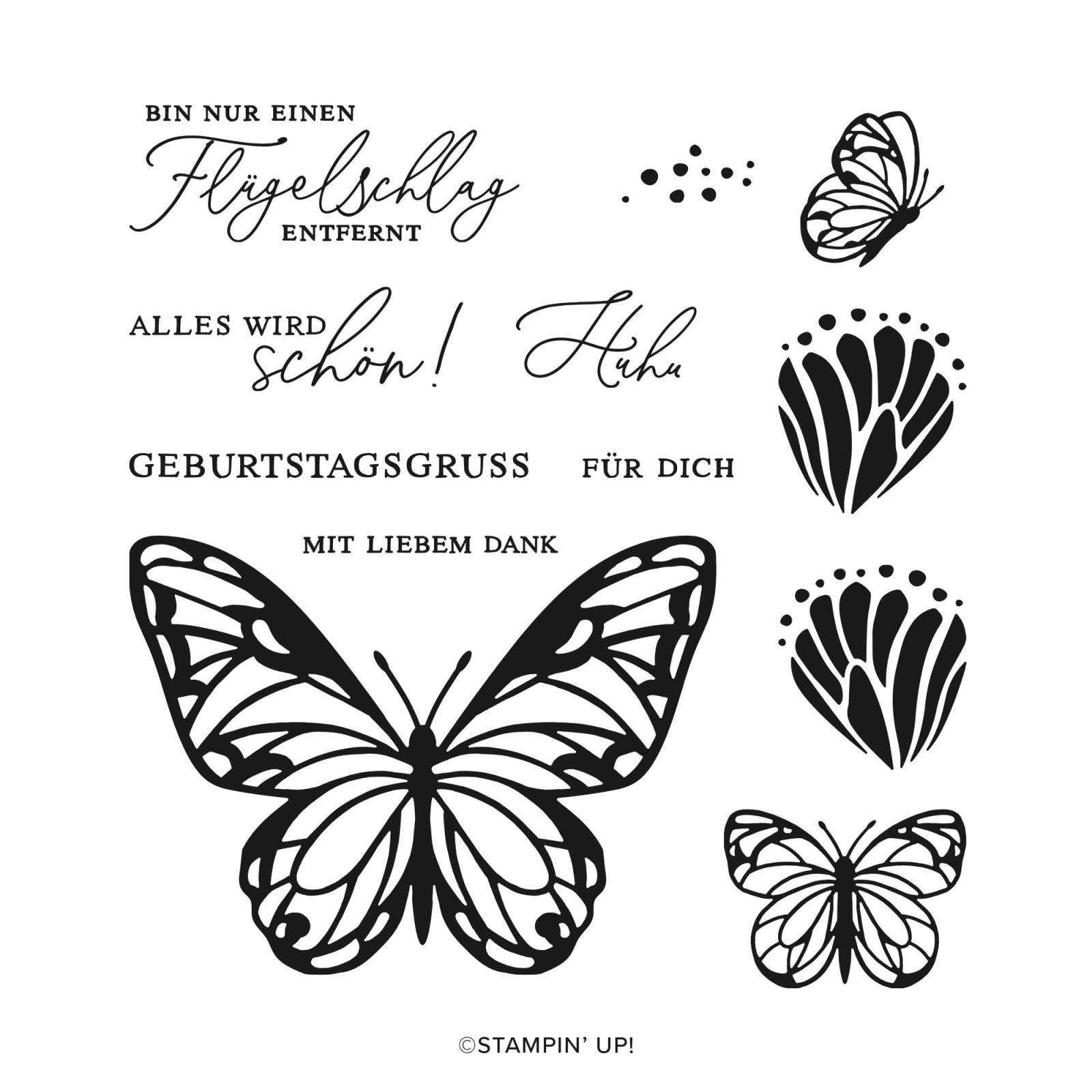PRODUKTPAKET SCHMETTERLINGSGRÜSSE (DEUTSCH)