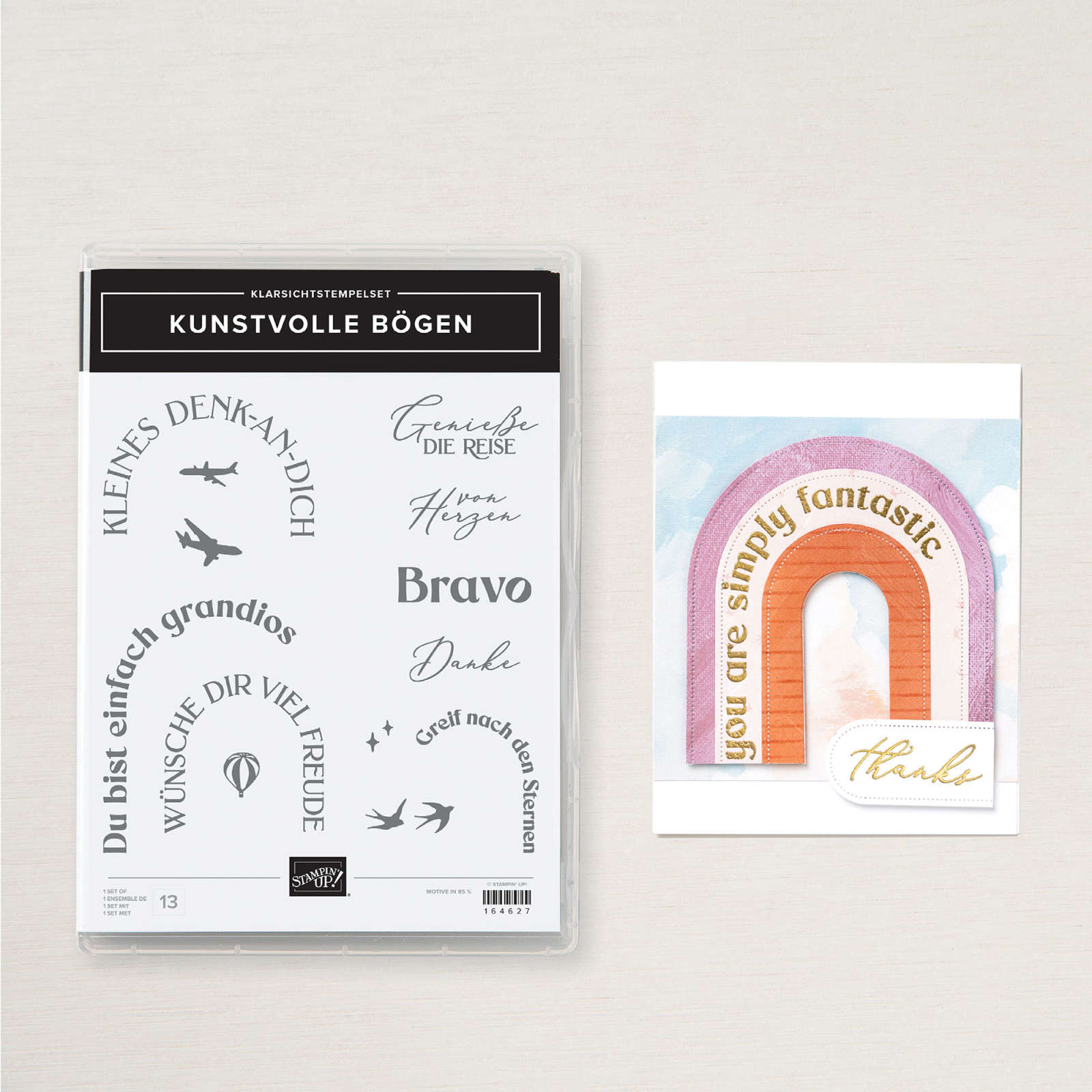 STEMPELSET KLARSICHT KUNSTVOLLE BÖGEN (DEUTSCH)