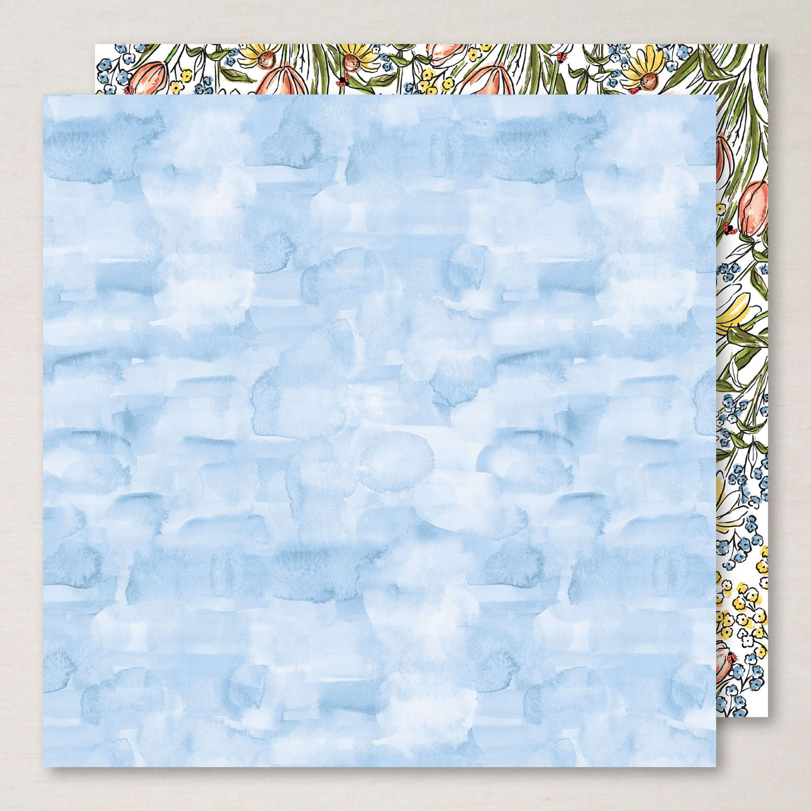 MIXED MEDIA FLORALS 12" X 12" (30.5 X 30.5 CM) DESIGNER SERIES PAPER