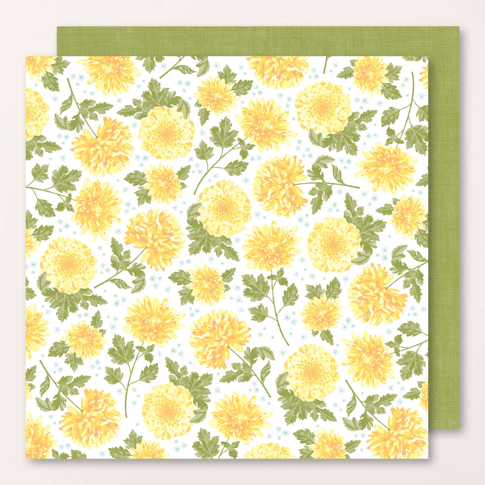 PAPIER DE LA SÉRIE DESIGN 12" X 12" (30,5 X 30,5 CM) FLEURS ENSOLEILLÉES