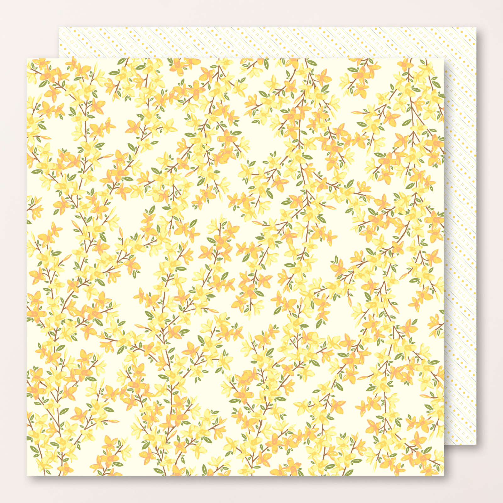 PAPIER DE LA SÉRIE DESIGN 12" X 12" (30,5 X 30,5 CM) FLEURS ENSOLEILLÉES