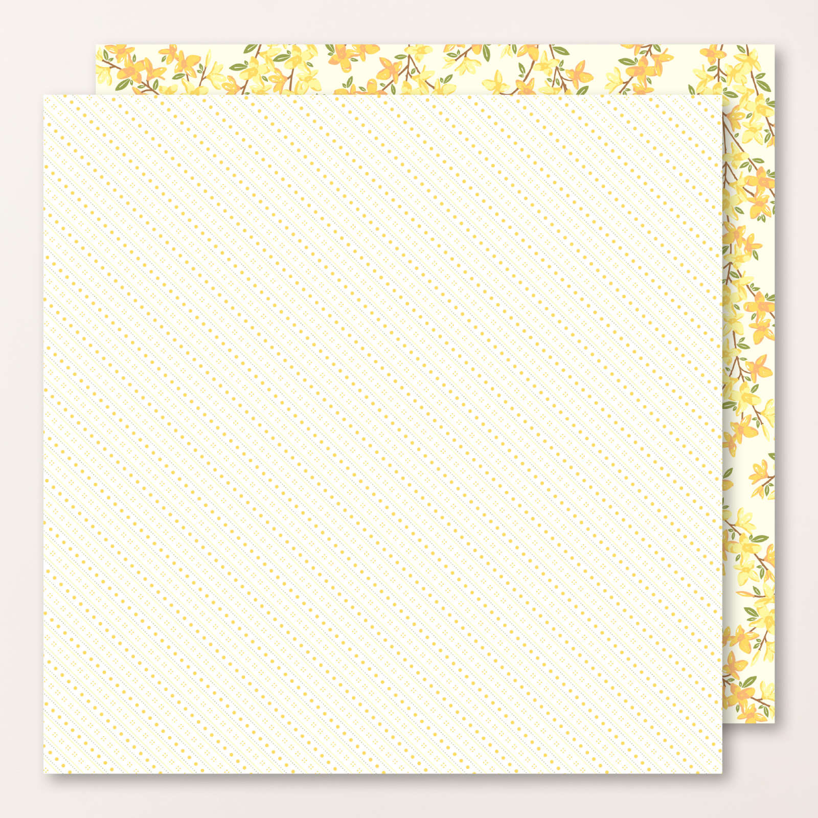 PAPIER DE LA SÉRIE DESIGN 12" X 12" (30,5 X 30,5 CM) FLEURS ENSOLEILLÉES