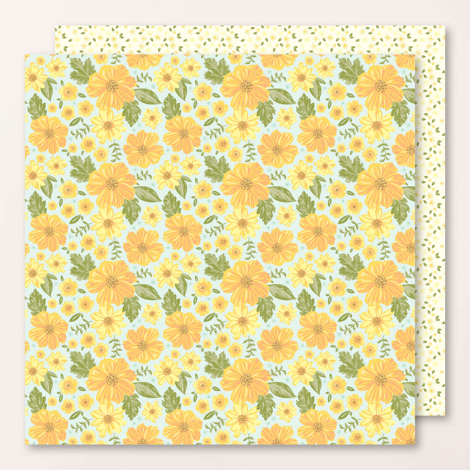 PAPIER DE LA SÉRIE DESIGN 12" X 12" (30,5 X 30,5 CM) FLEURS ENSOLEILLÉES