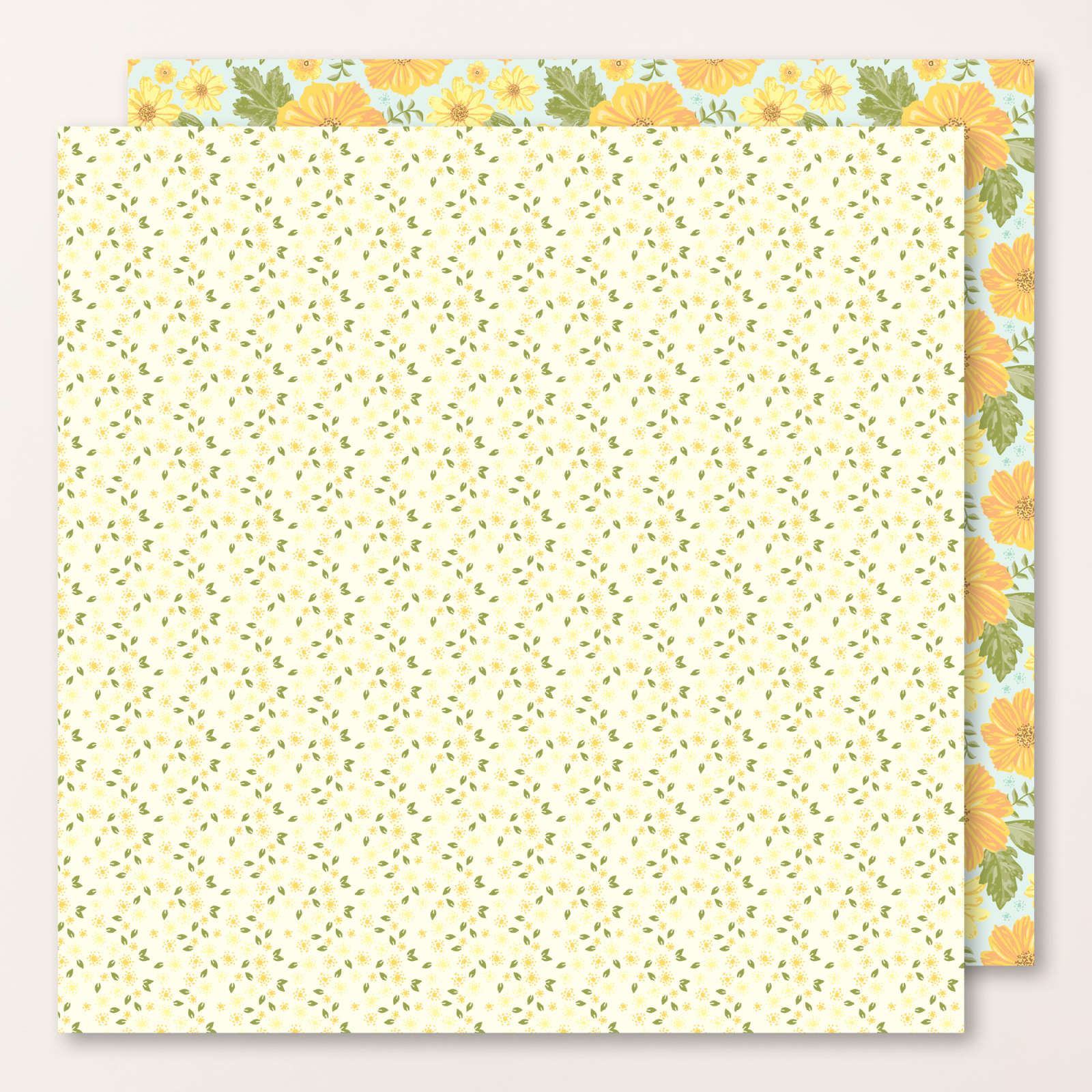 PAPIER DE LA SÉRIE DESIGN 12" X 12" (30,5 X 30,5 CM) FLEURS ENSOLEILLÉES