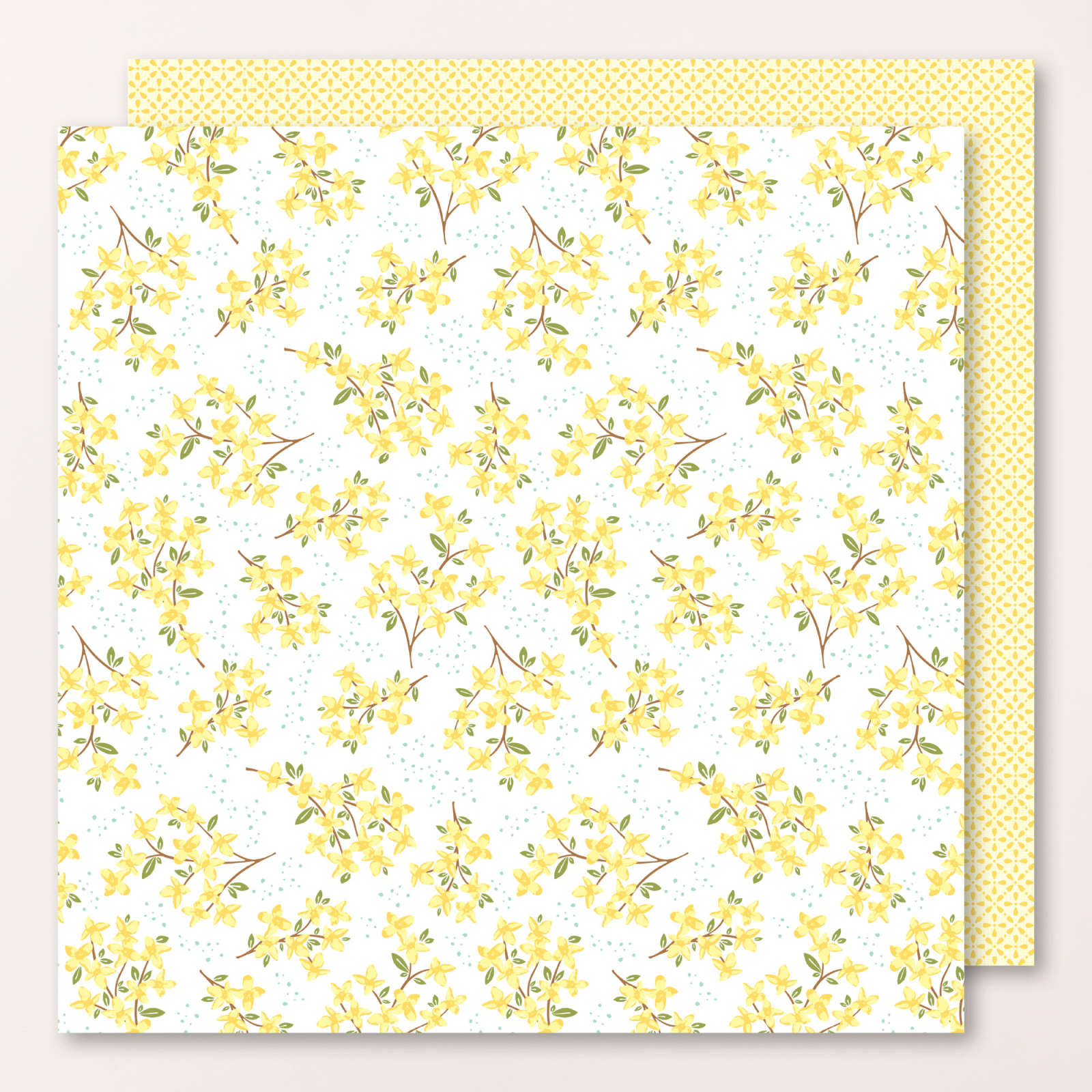 PAPIER DE LA SÉRIE DESIGN 12" X 12" (30,5 X 30,5 CM) FLEURS ENSOLEILLÉES