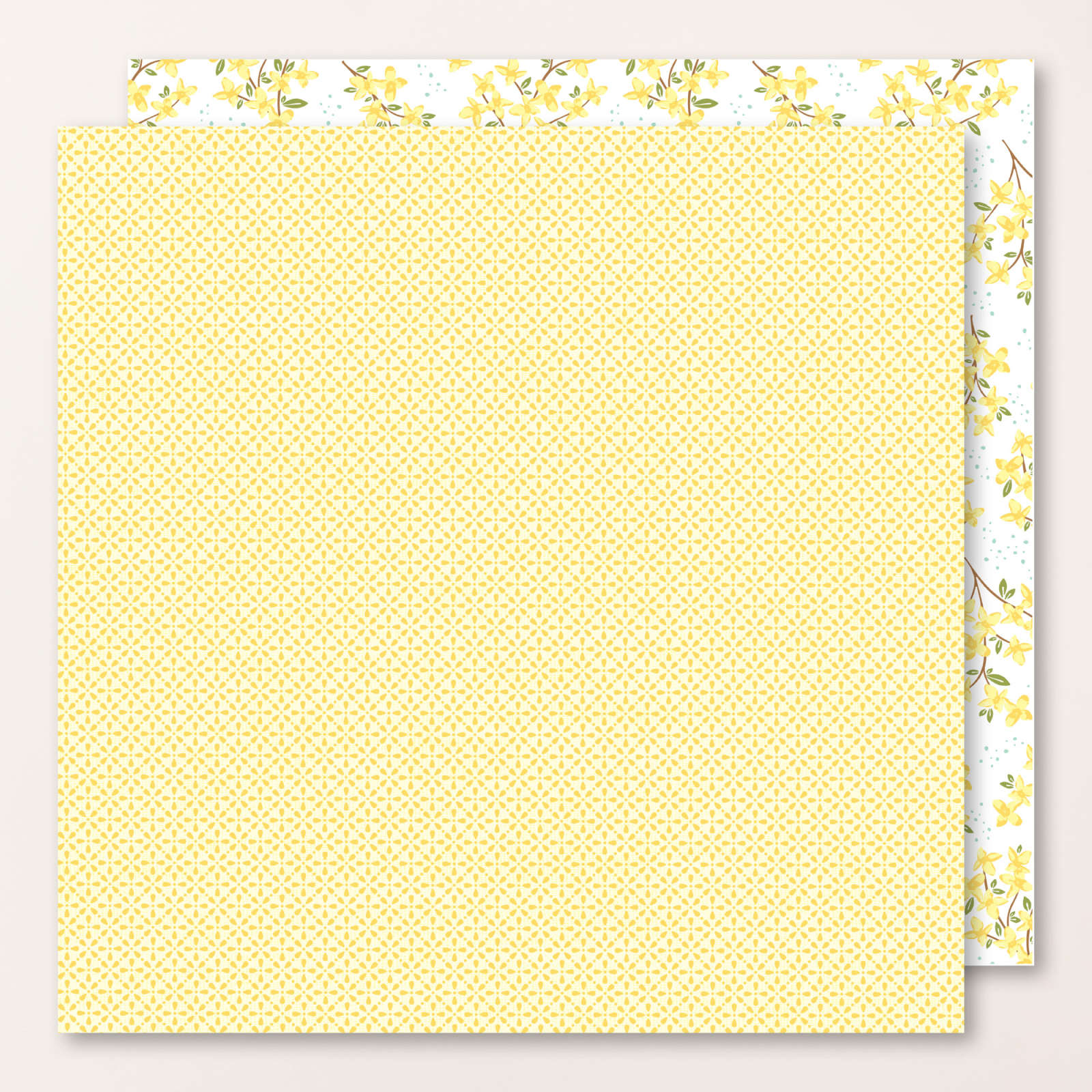 PAPIER DE LA SÉRIE DESIGN 12" X 12" (30,5 X 30,5 CM) FLEURS ENSOLEILLÉES