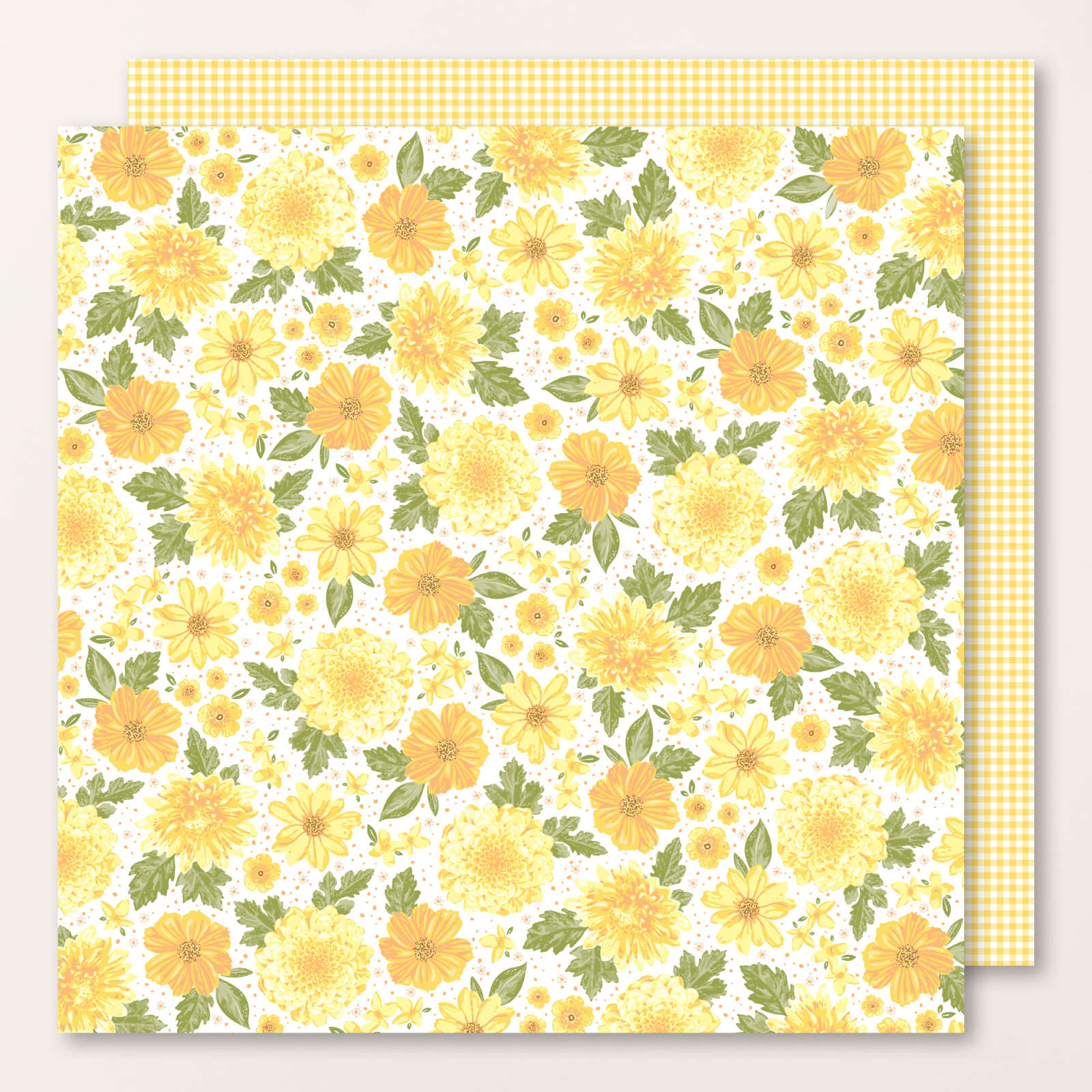 PAPIER DE LA SÉRIE DESIGN 12" X 12" (30,5 X 30,5 CM) FLEURS ENSOLEILLÉES