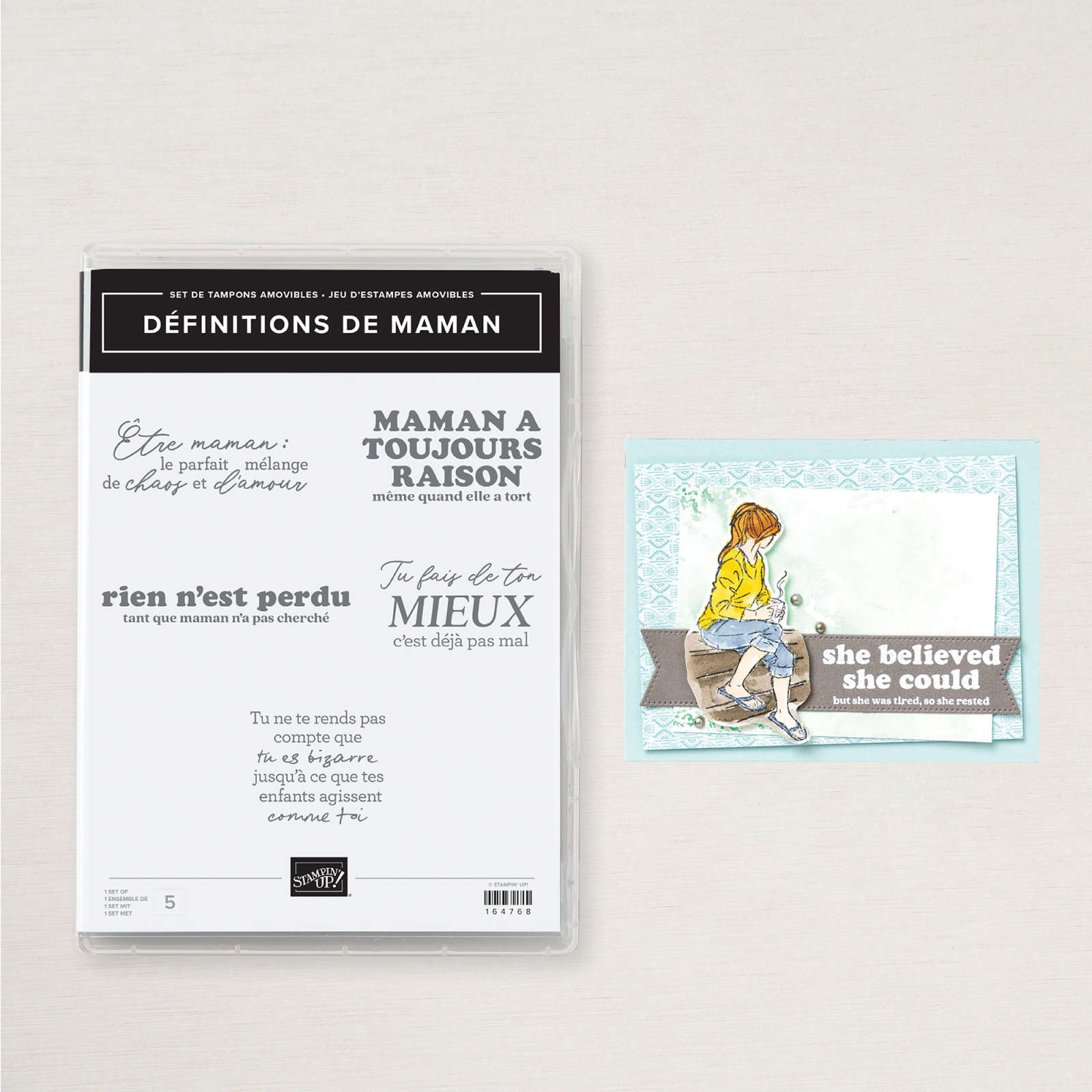 SET DE TAMPONS AMOVIBLES DÉFINITIONS DE MAMAN (FRANÇAIS)