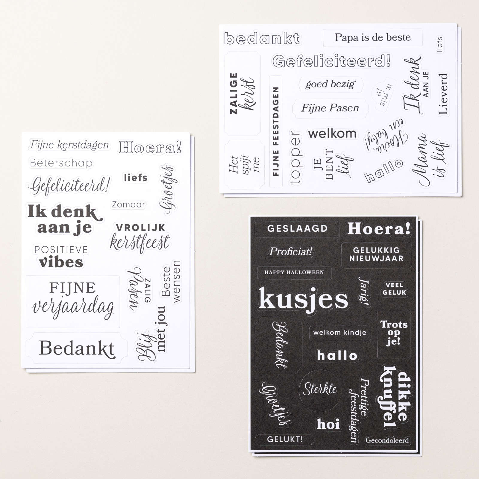 EFEMERA-DECORATIES GEZELLIGE GROETJES (NEDERLANDS) - MIX & MATCH