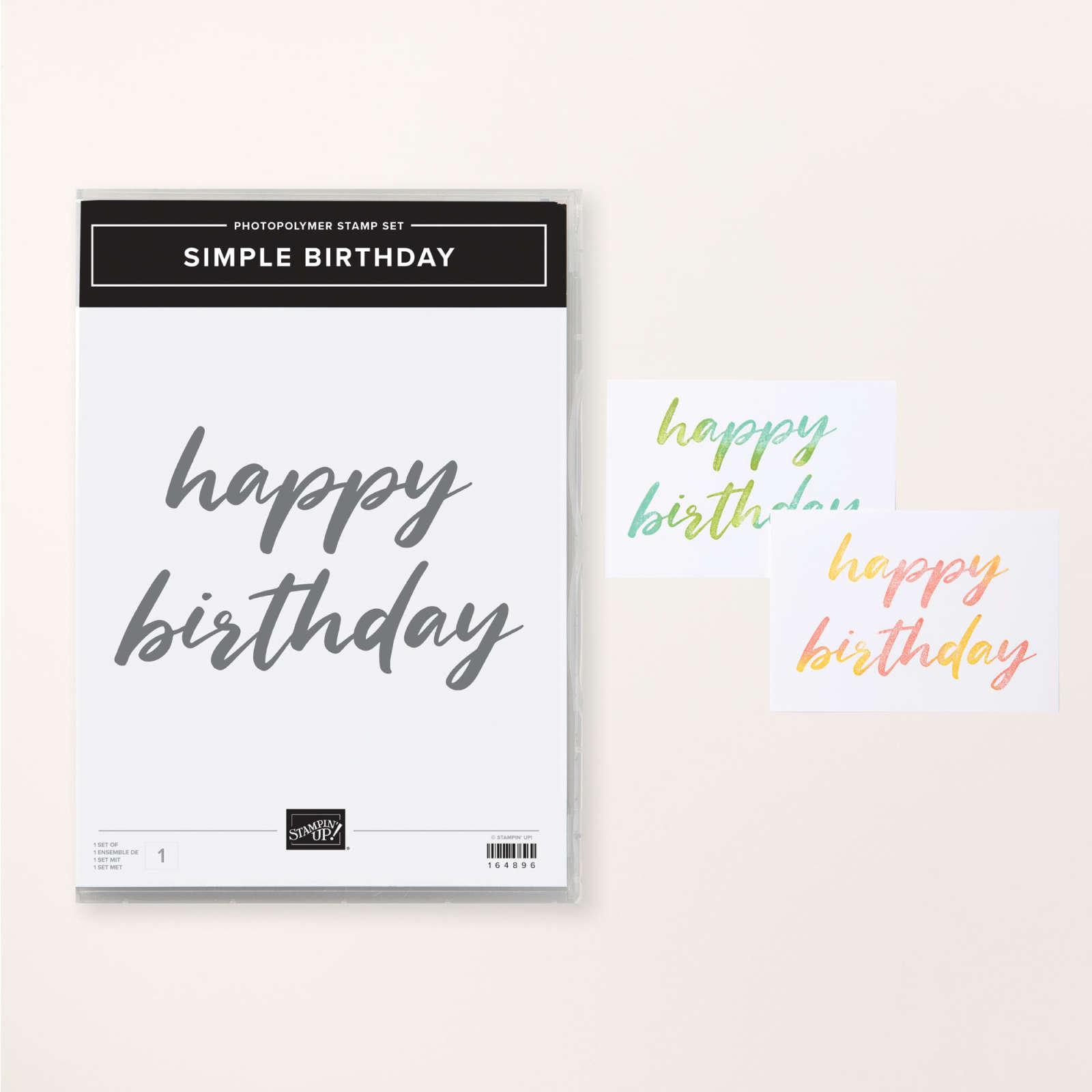 SIMPLE BIRTHDAY PHOTOPOLYMER STAMP SET (ENGLISH)