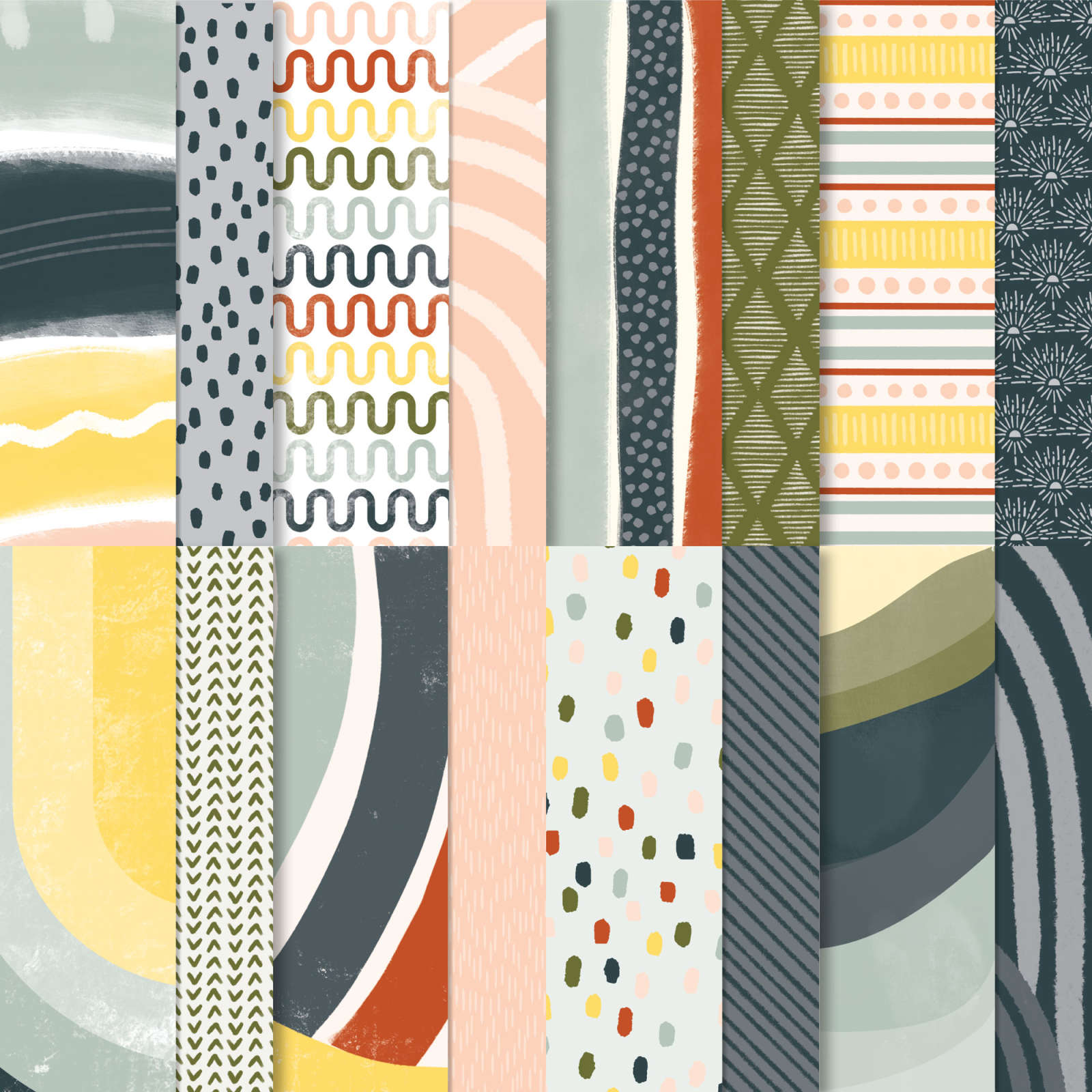 BOHO VIBES-DESIGNPAPIER 6" X 6" (15,2 X 15,2 CM)