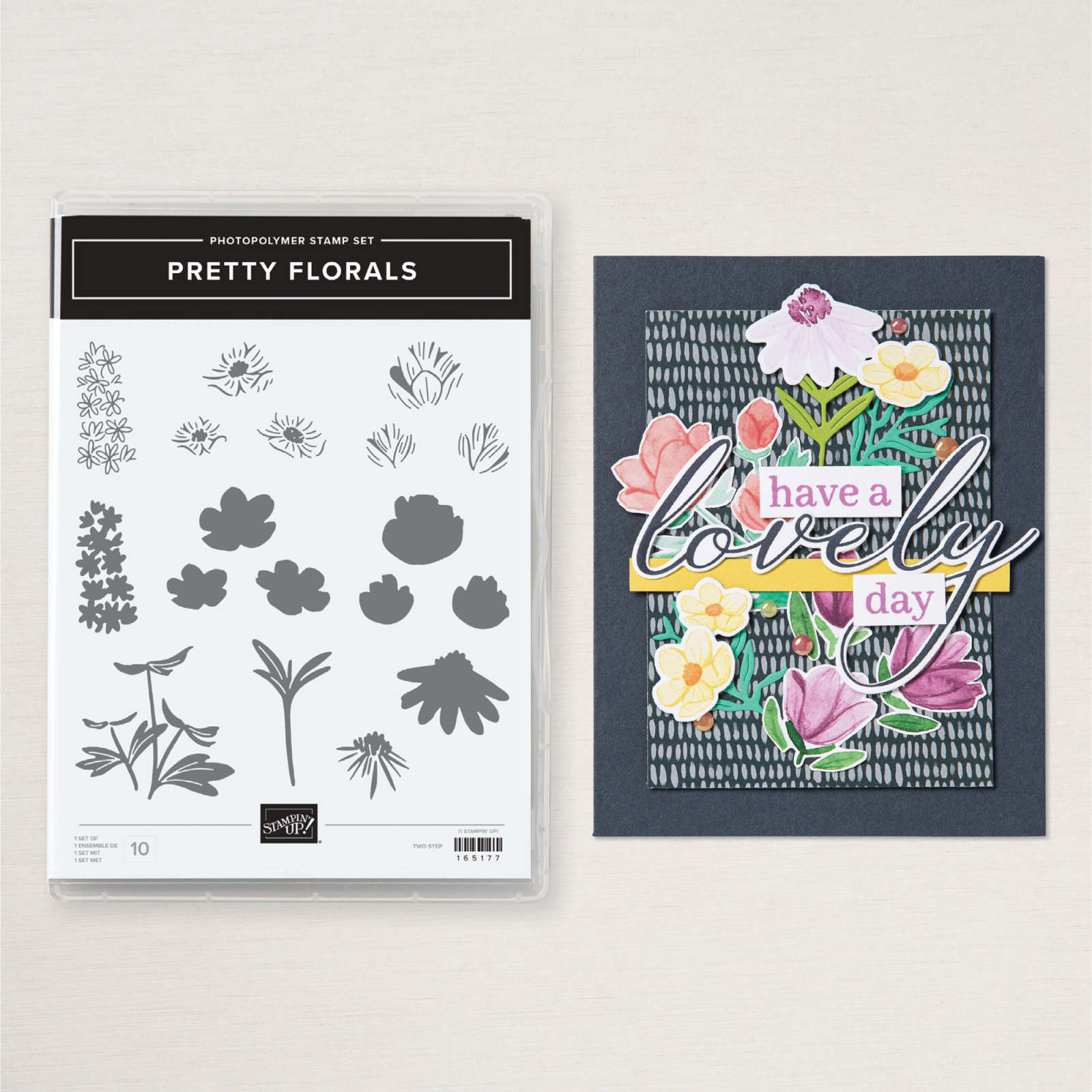 PRETTY FLORALS PHOTOPOLYMER STAMP SET