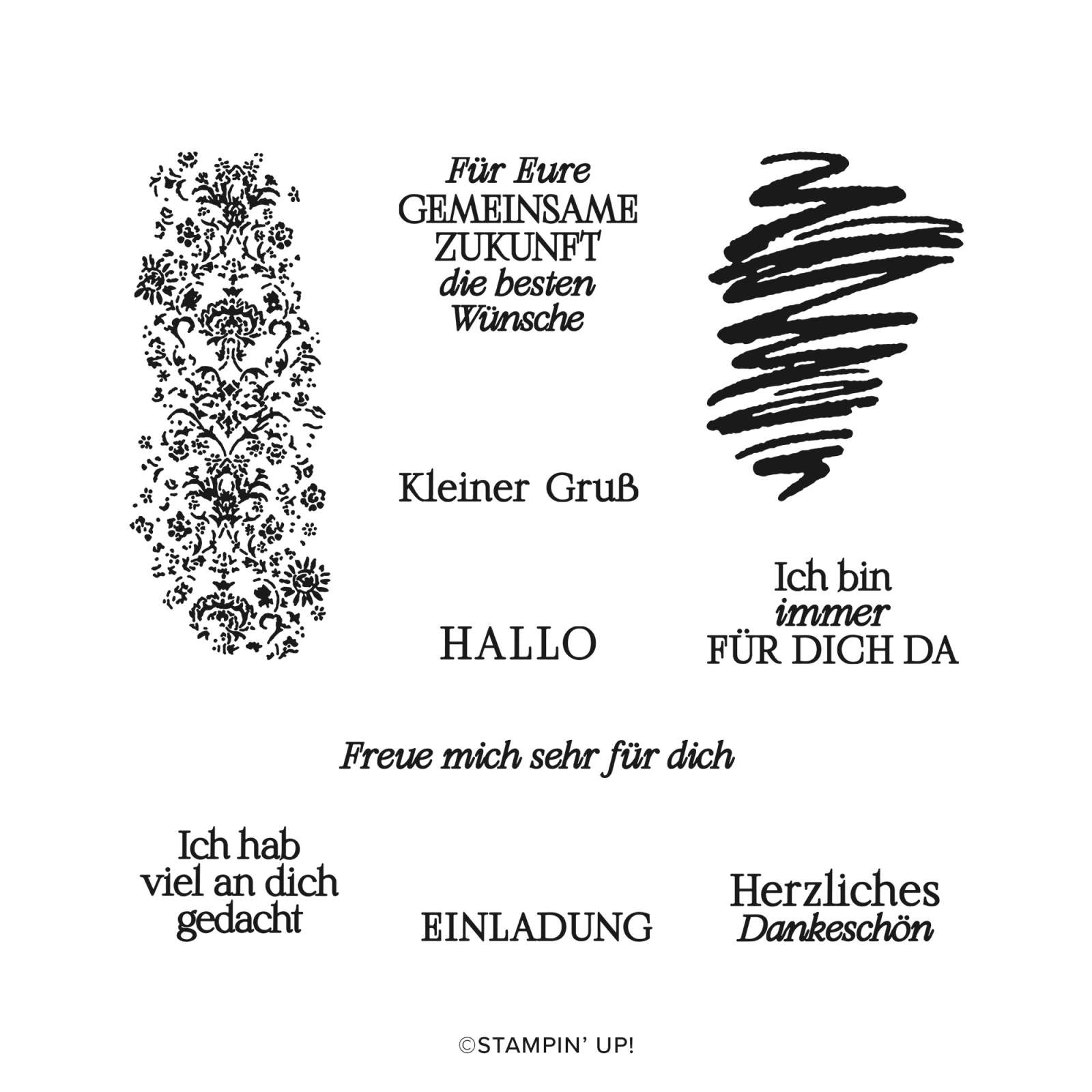 STEMPELSET KLARSICHT GESCHMACKVOLLE MOTIVE (DEUTSCH)
