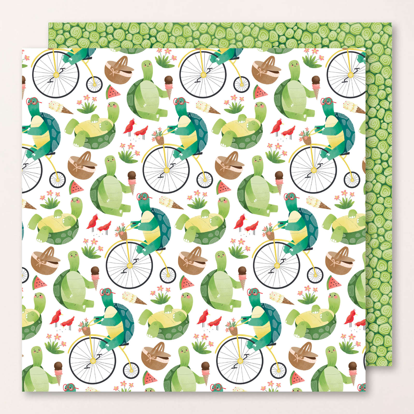 TURTLE-Y CUTE 12" X 12" (30.5 X 30.5 CM) DESIGNER SERIES PAPER