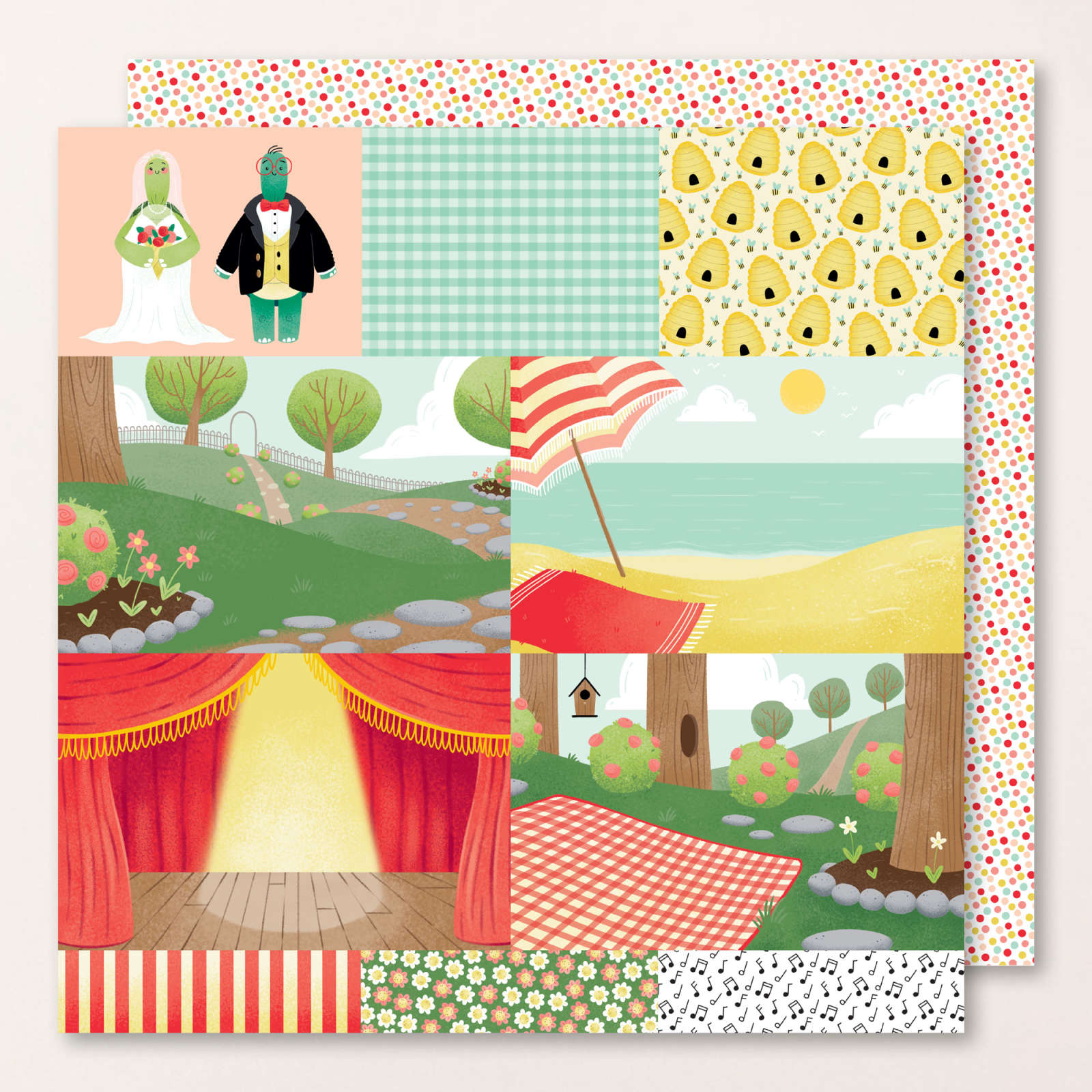 TURTLE-Y CUTE 12" X 12" (30.5 X 30.5 CM) DESIGNER SERIES PAPER